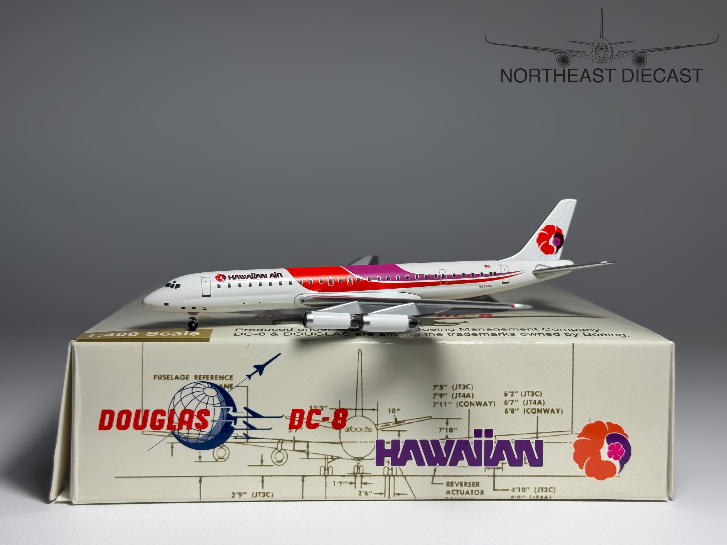 Hawaiian Airlines Douglas DC-8-62 1:400 Aeroclassics N8969U (ACHAL0508A)