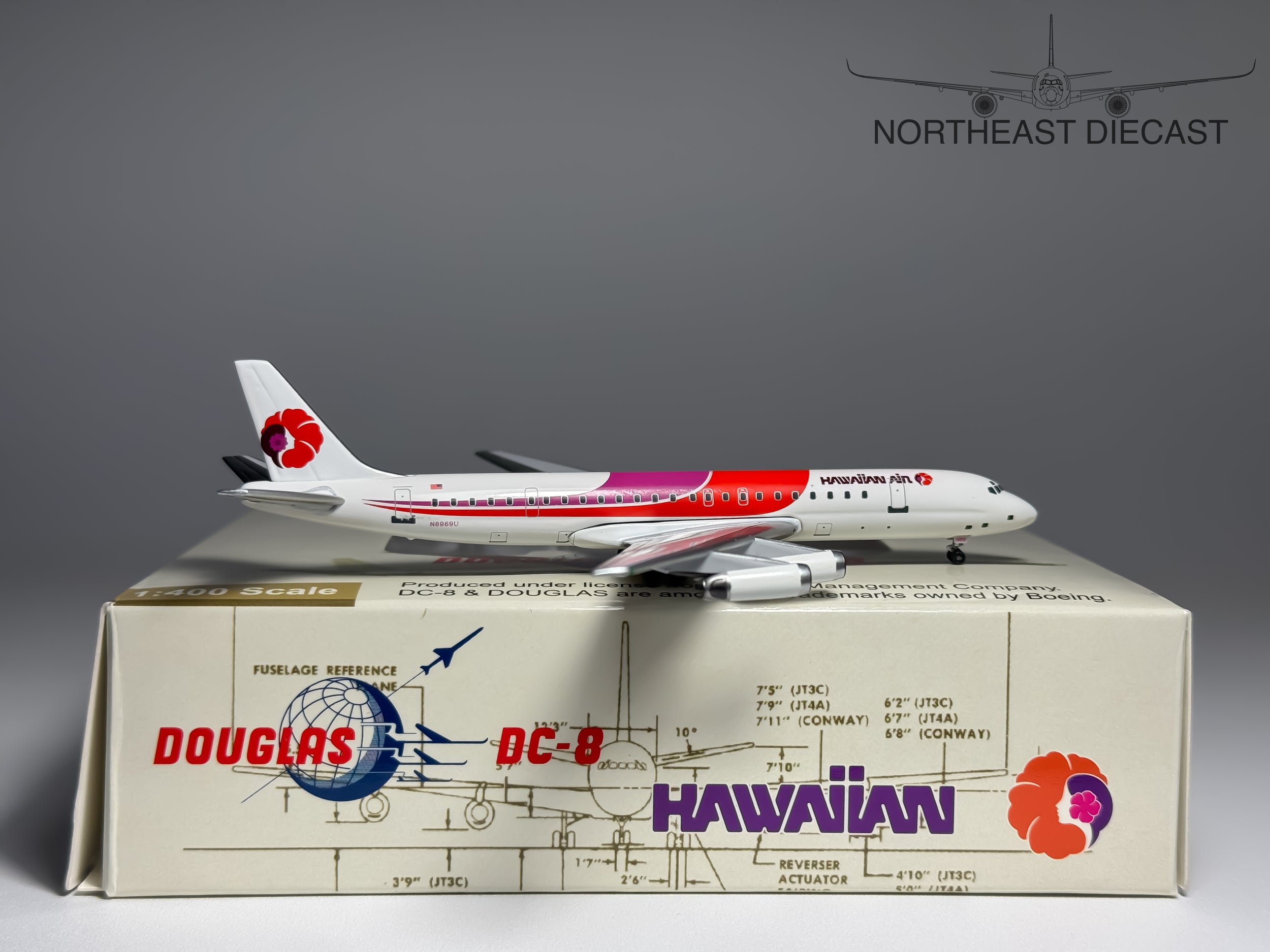 Hawaiian Airlines Douglas DC-8-62 1:400 Aeroclassics N8969U (ACHAL0508A)