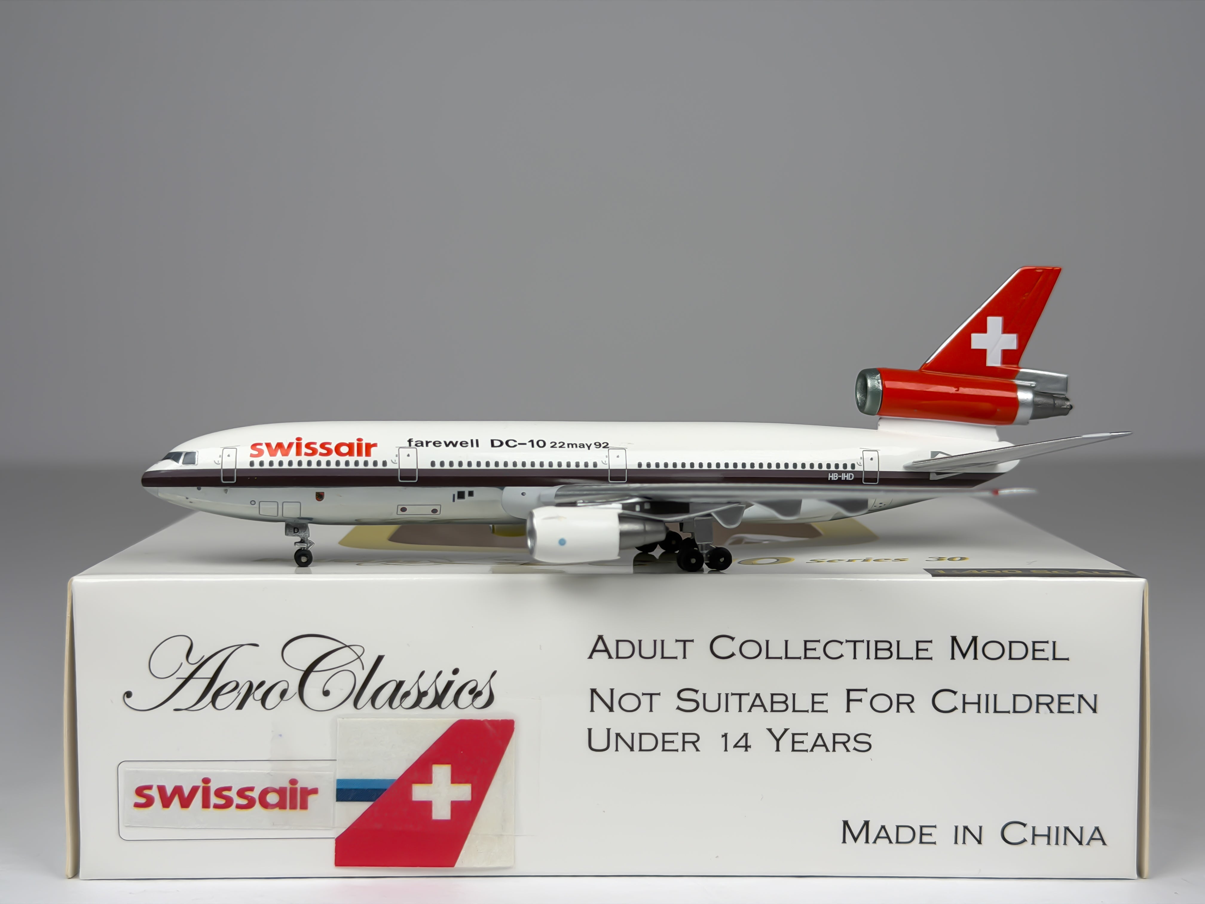 Swissair McDonnell Douglas DC-10-30 1:400 Aeroclassics HB-IHD (ACHBIHD)