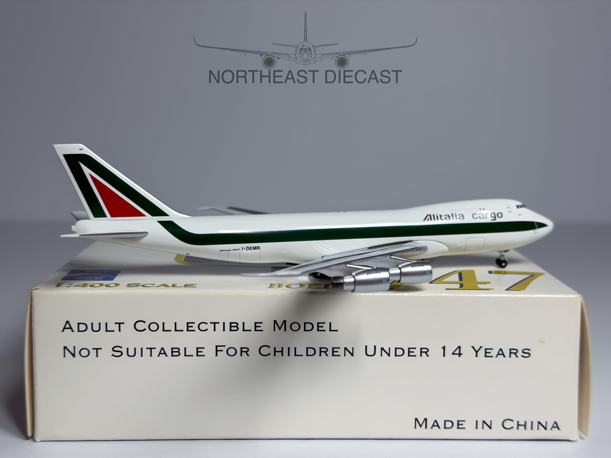 Alitalia Boeing 747-200F 1:400 Aeroclassics I-DEMR (ACIDEMR)