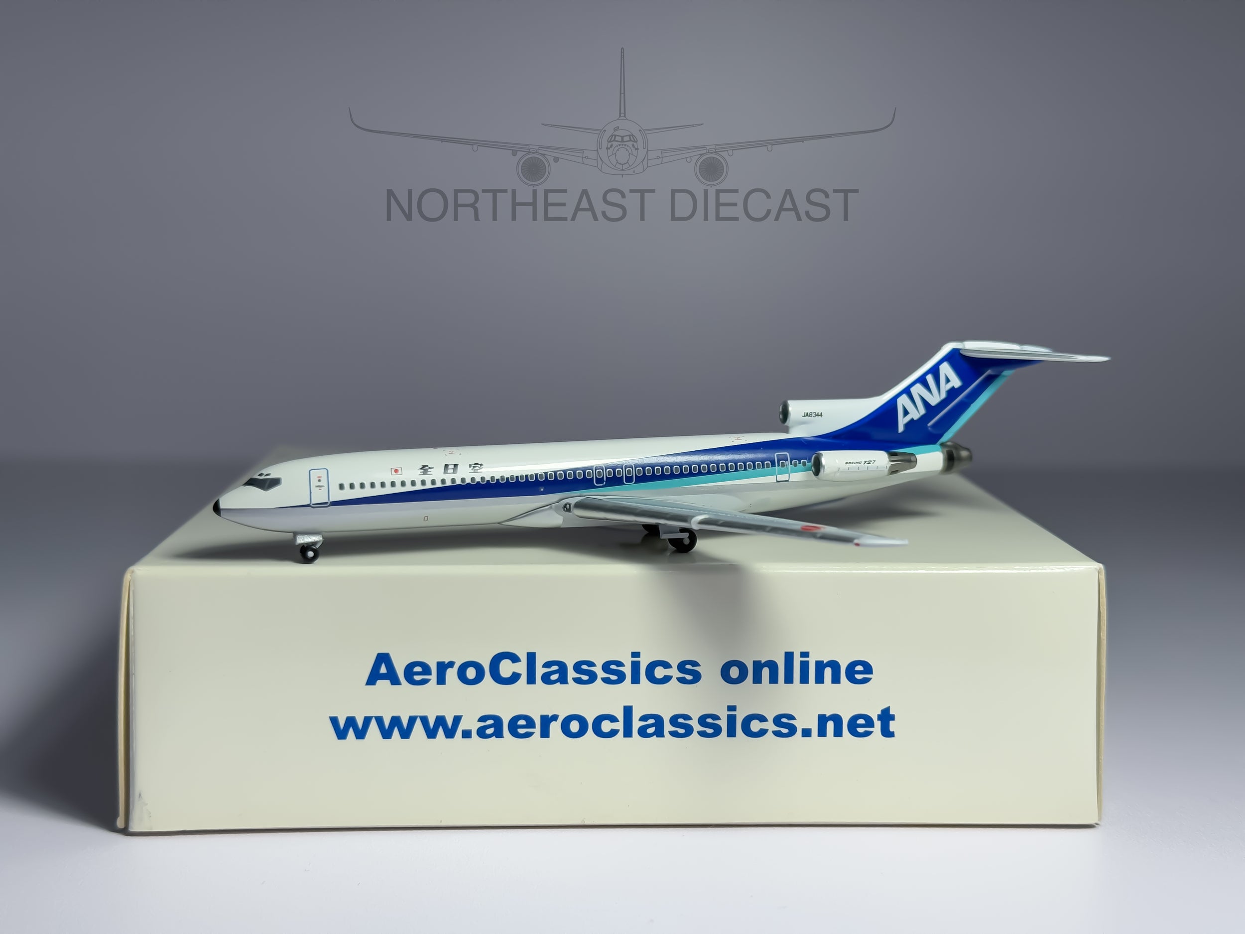 All Nippon Airlines (ANA) Boeing 727-200 1:400 Aeroclassics JA8344 (ACJA8344)