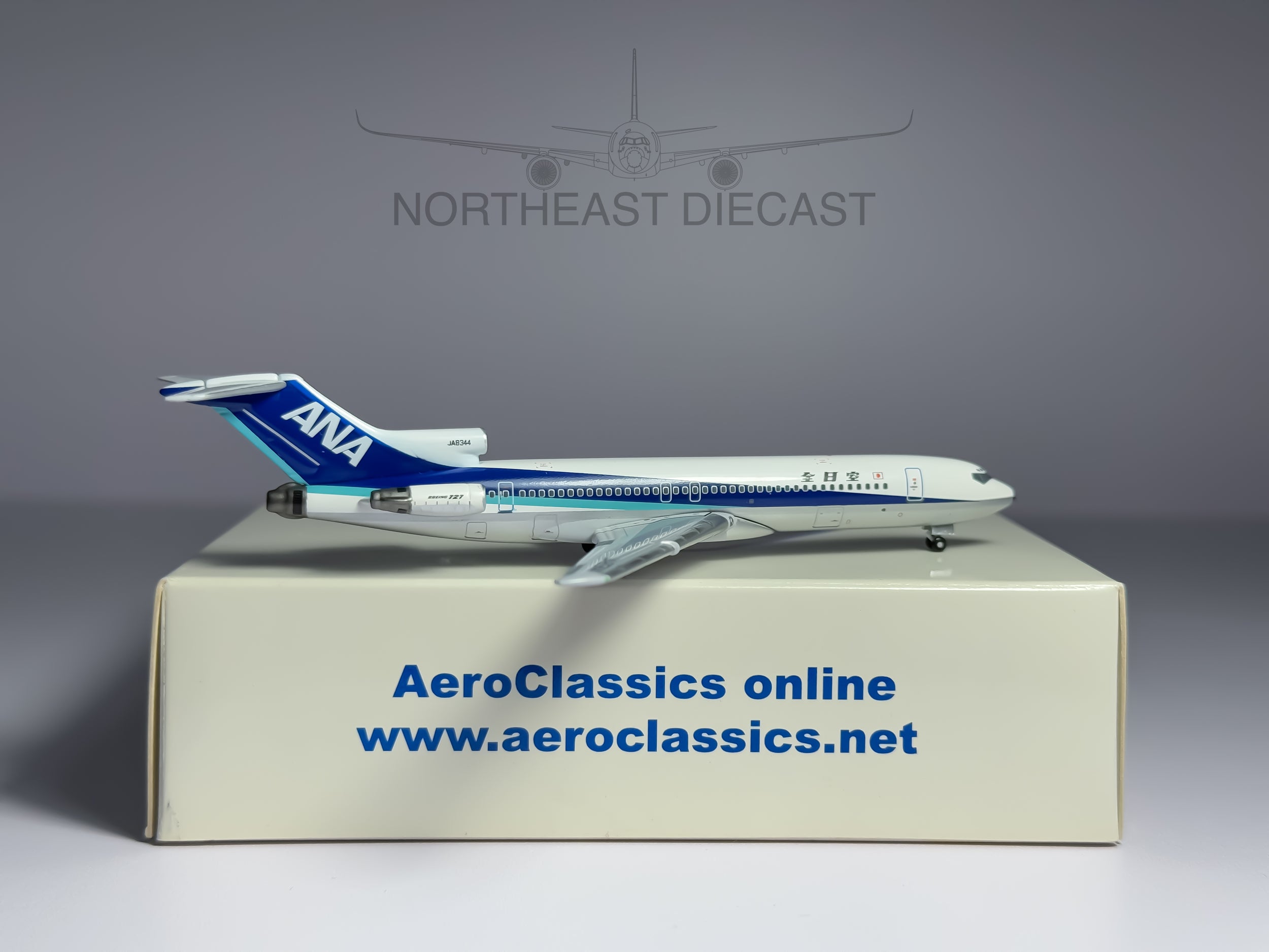 All Nippon Airlines (ANA) Boeing 727-200 1:400 Aeroclassics JA8344 (ACJA8344)