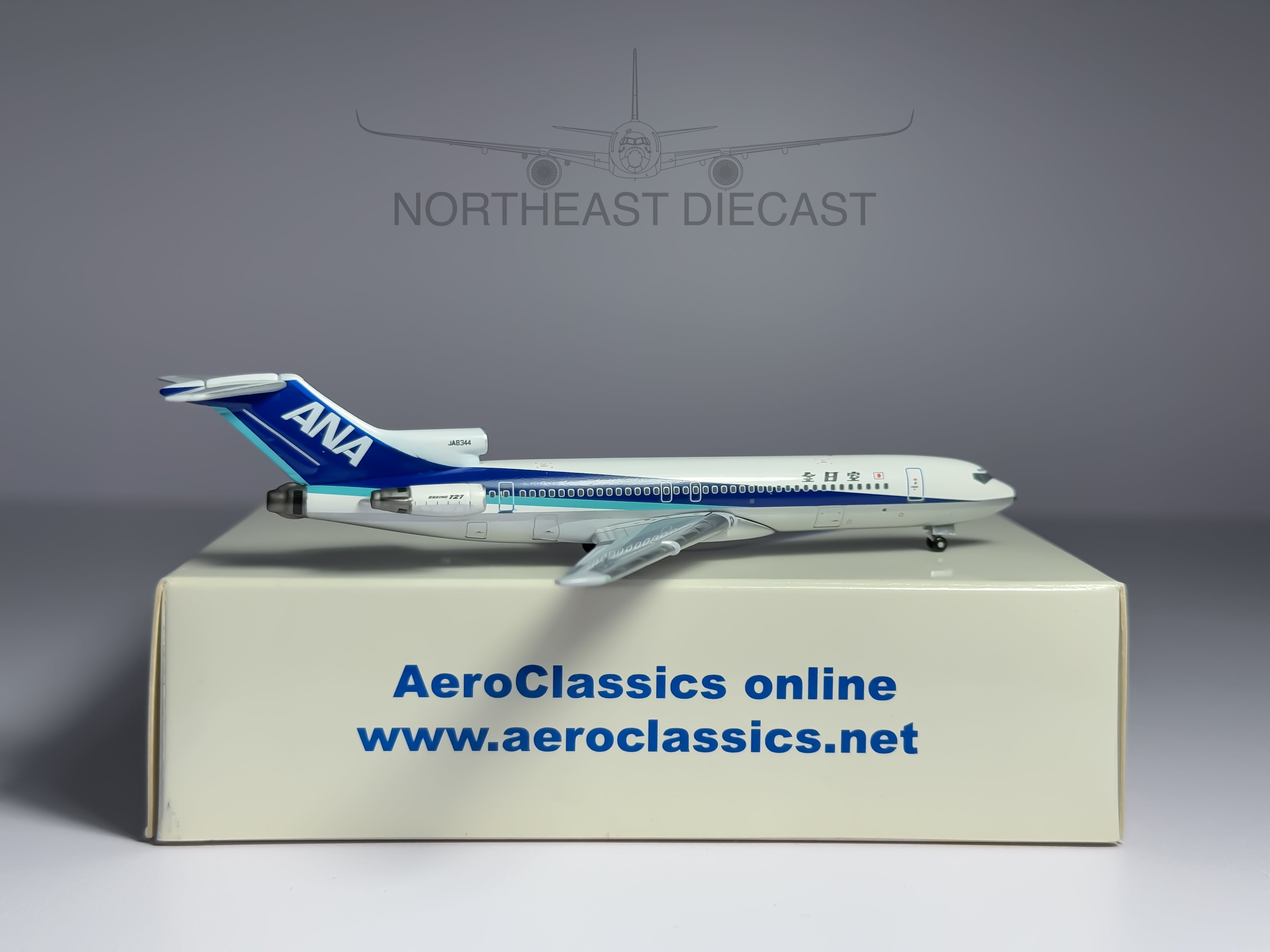 All Nippon Airlines (ANA) Boeing 727-200 1:400 Aeroclassics JA8344 (ACJA8344)