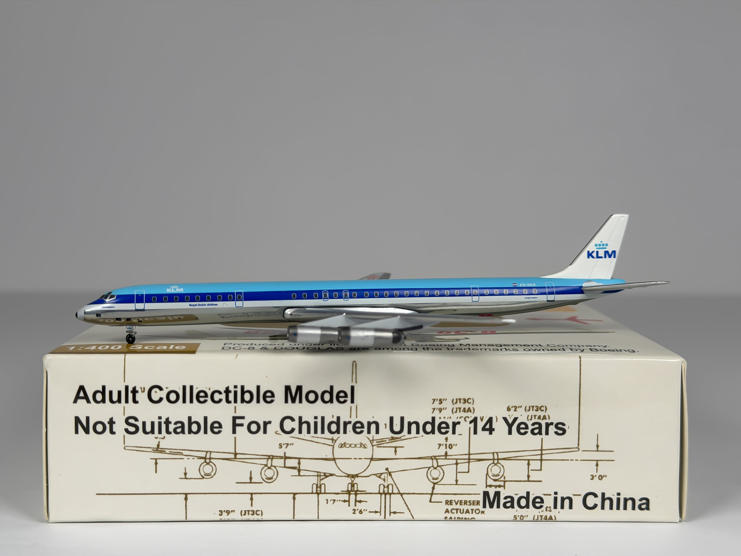 KLM Royal Dutch Airlines Douglas DC-8-61 1:400 Aeroclassics PH-DEK (ACKLM0410)