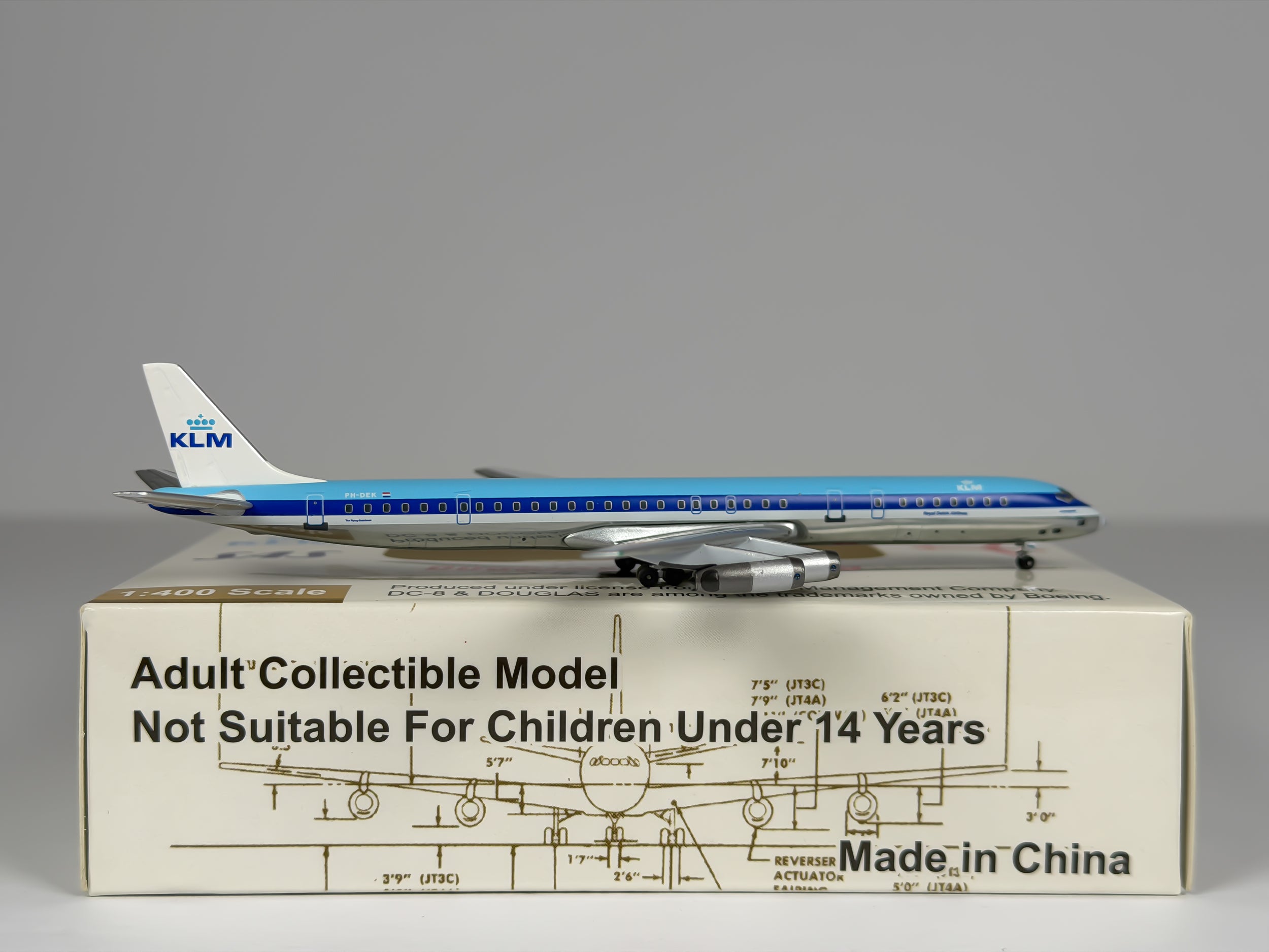 KLM Royal Dutch Airlines Douglas DC-8-61 1:400 Aeroclassics PH-DEK (ACKLM0410)