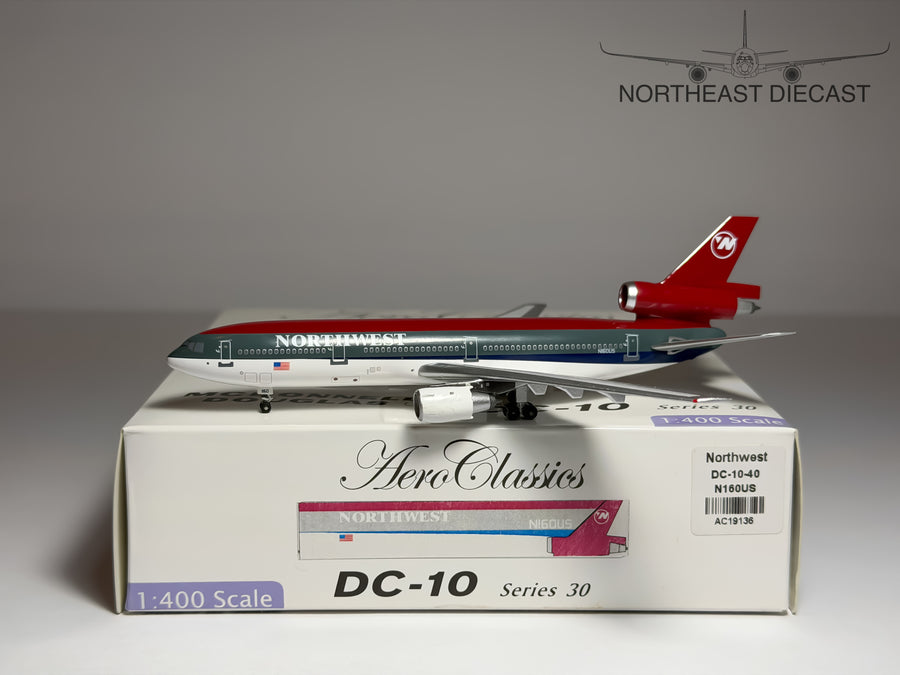 Northwest Airlines McDonnell Douglas DC-10-40 1:400 Aeroclassics N160US (ACN160US)