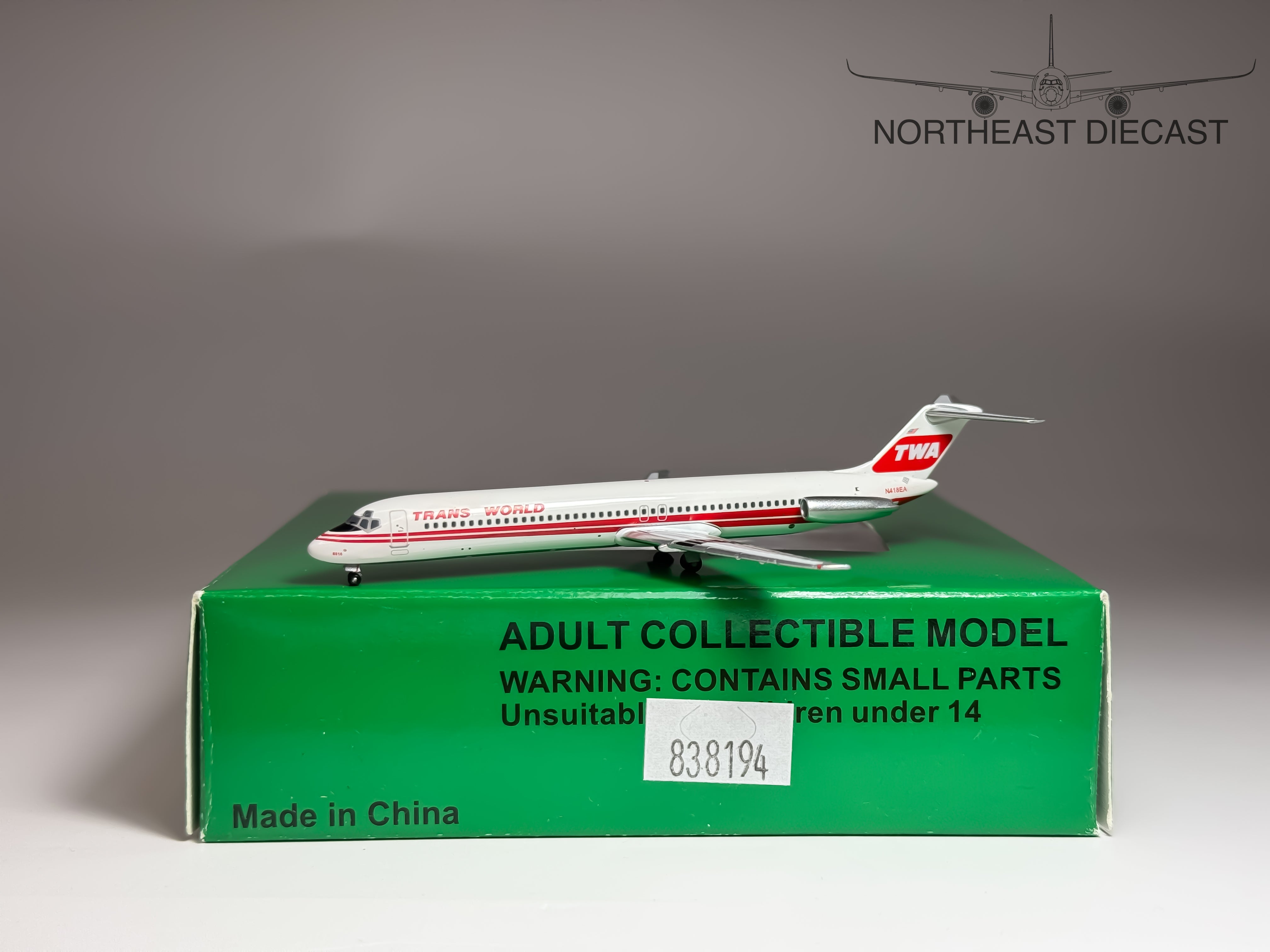TWA Trans World Airlines Douglas DC-9-51 1:400 Aeroclassics N418EA (ACN418EA)