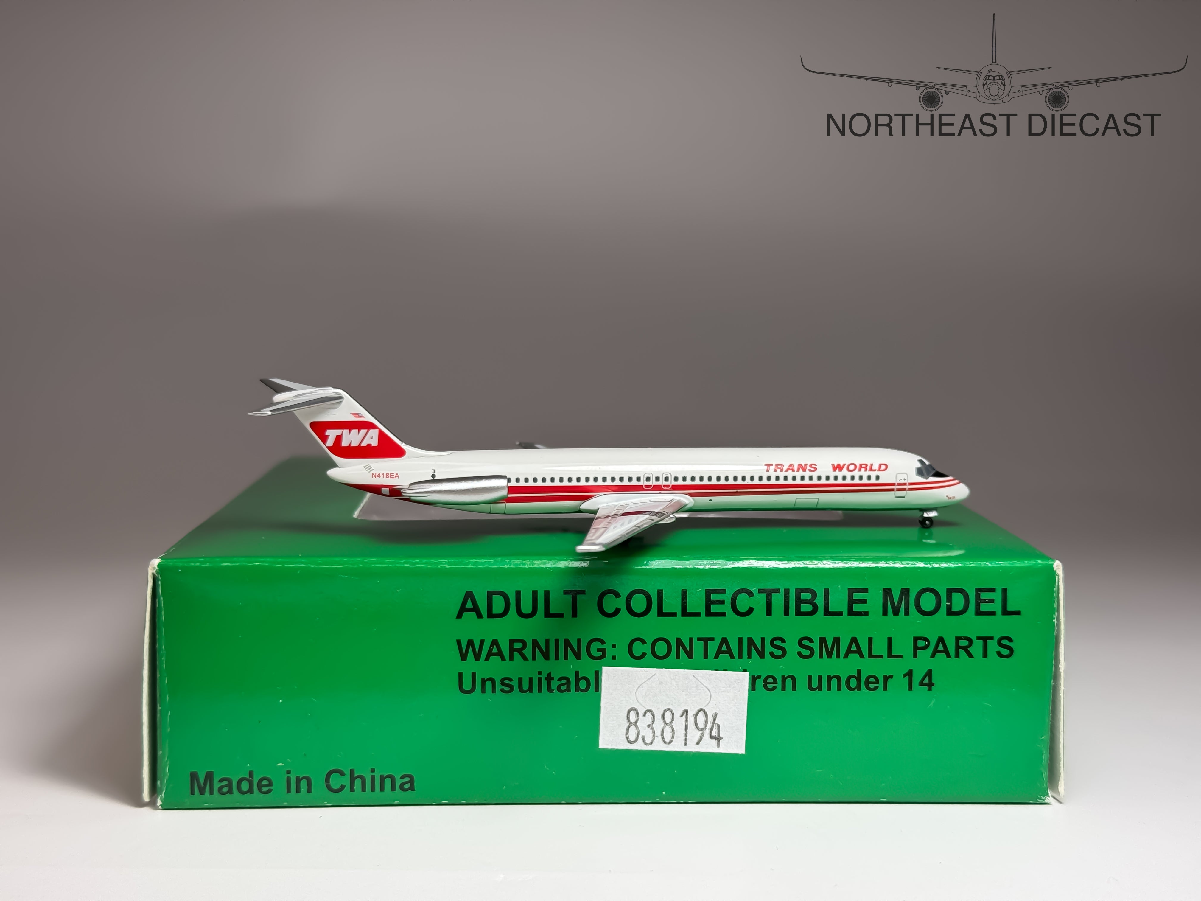 TWA Trans World Airlines Douglas DC-9-51 1:400 Aeroclassics N418EA (ACN418EA)