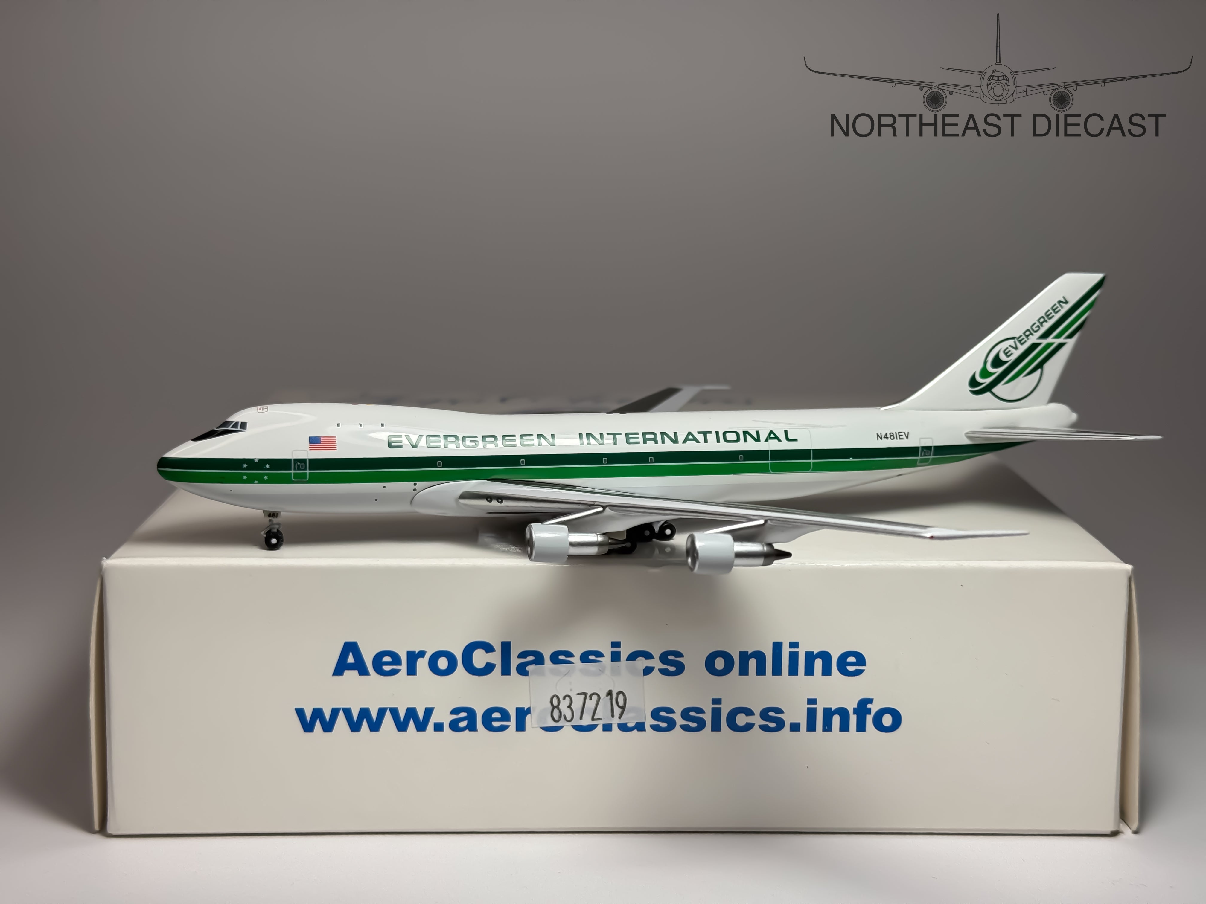 Evergreen International Boeing 747-100F 1:400 Aeroclassics N481EV (ACN481EV)