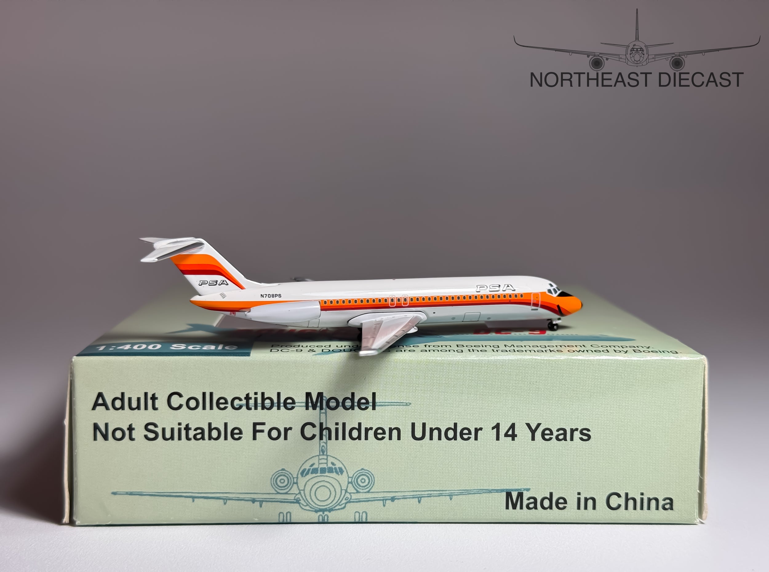 PSA Douglas DC-9-30 1:400 Aeroclassics N708PS (ACN708PS)