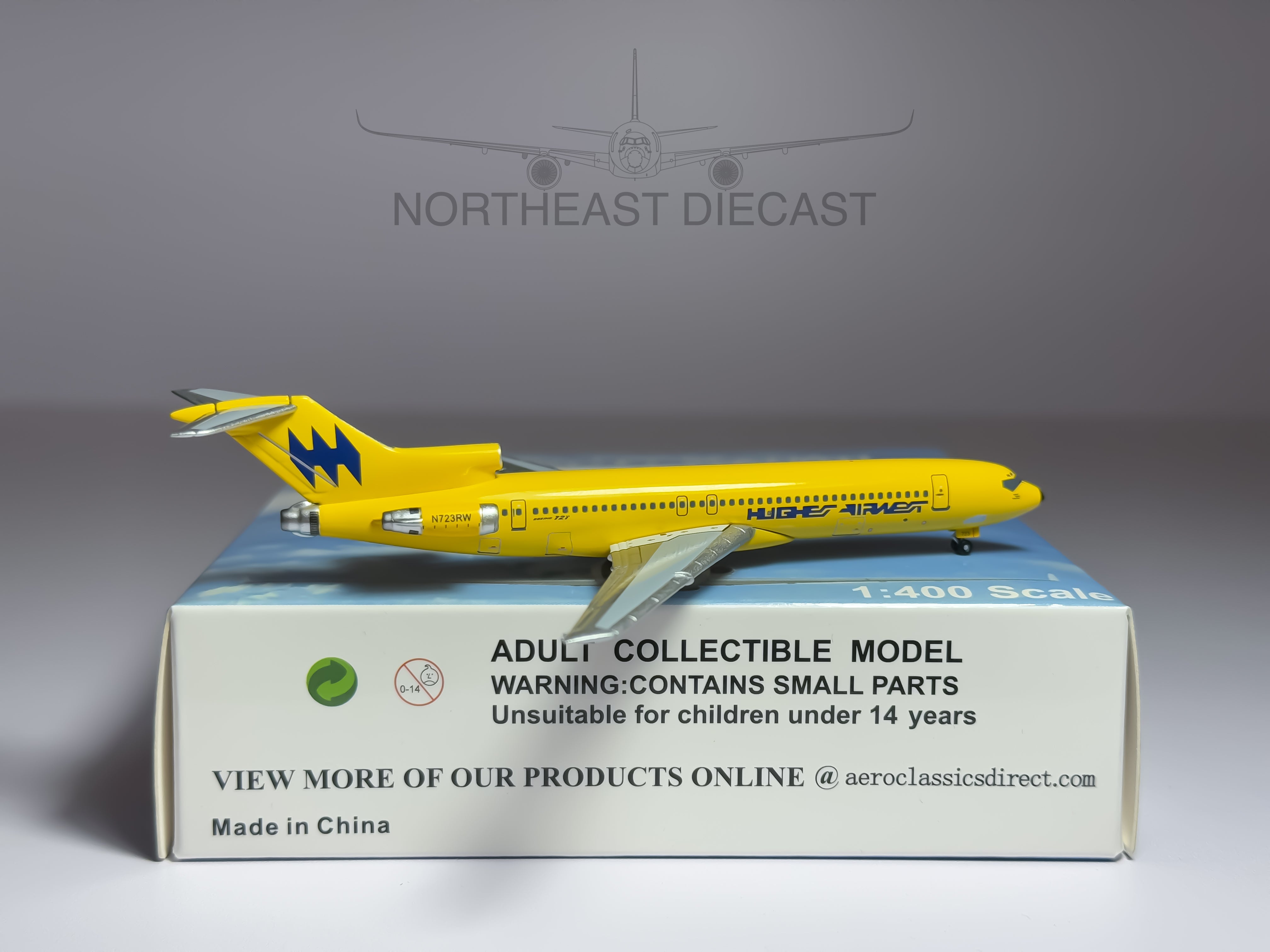 Hughes Air West Boeing 727-200 1:400 Aeroclassics N723RW (ACN723RW)