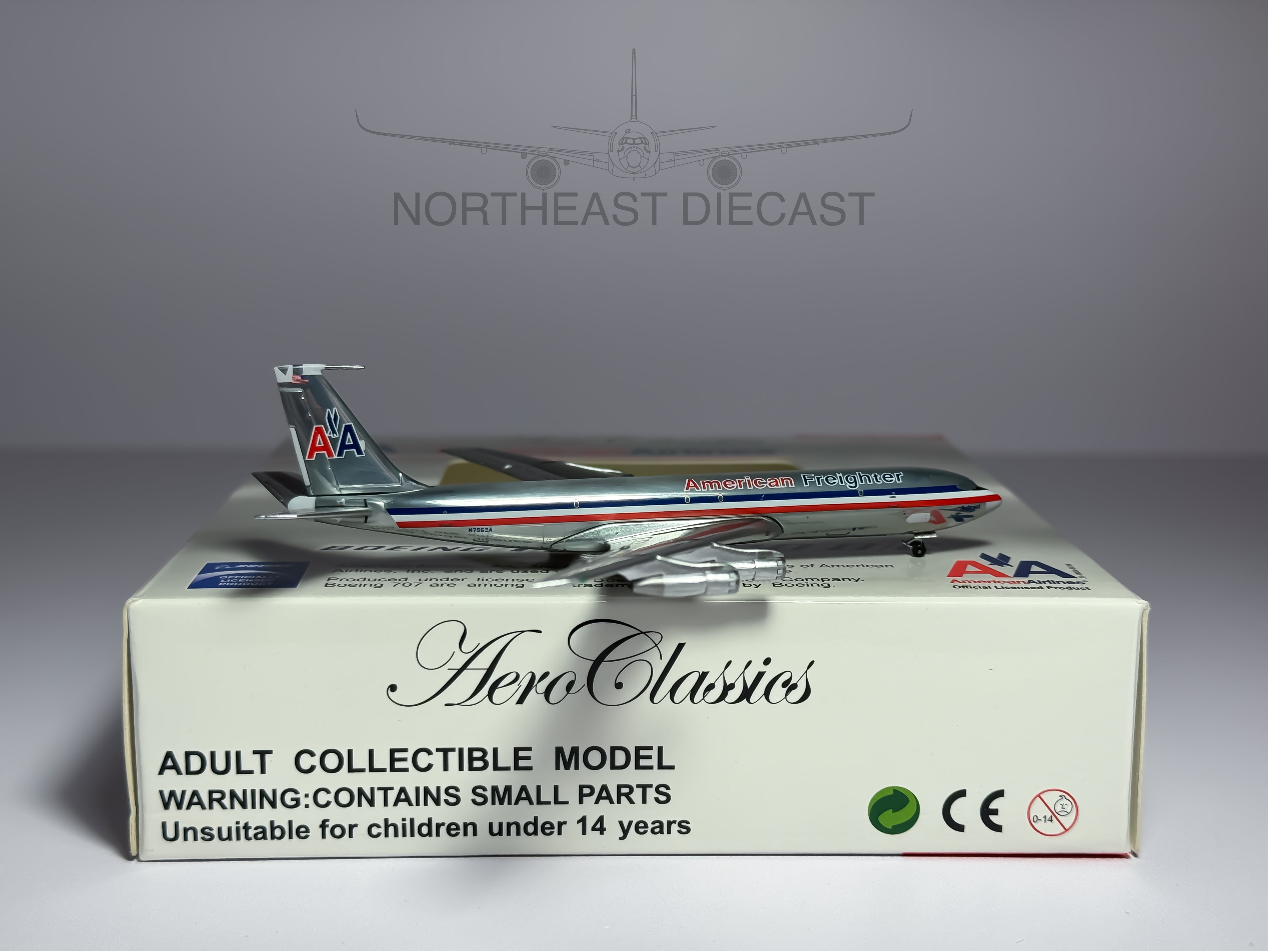 American Freighter Boeing 707-300F 1:400 Aeroclassics N7563A (ACN7563A)
