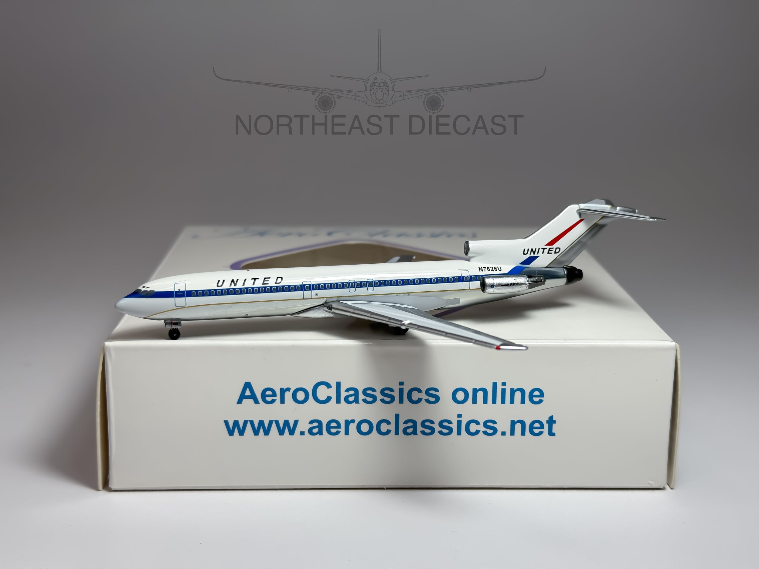 United Airlines Boeing 727-200 1:400 Aeroclassics N7626U (ACN7626U)