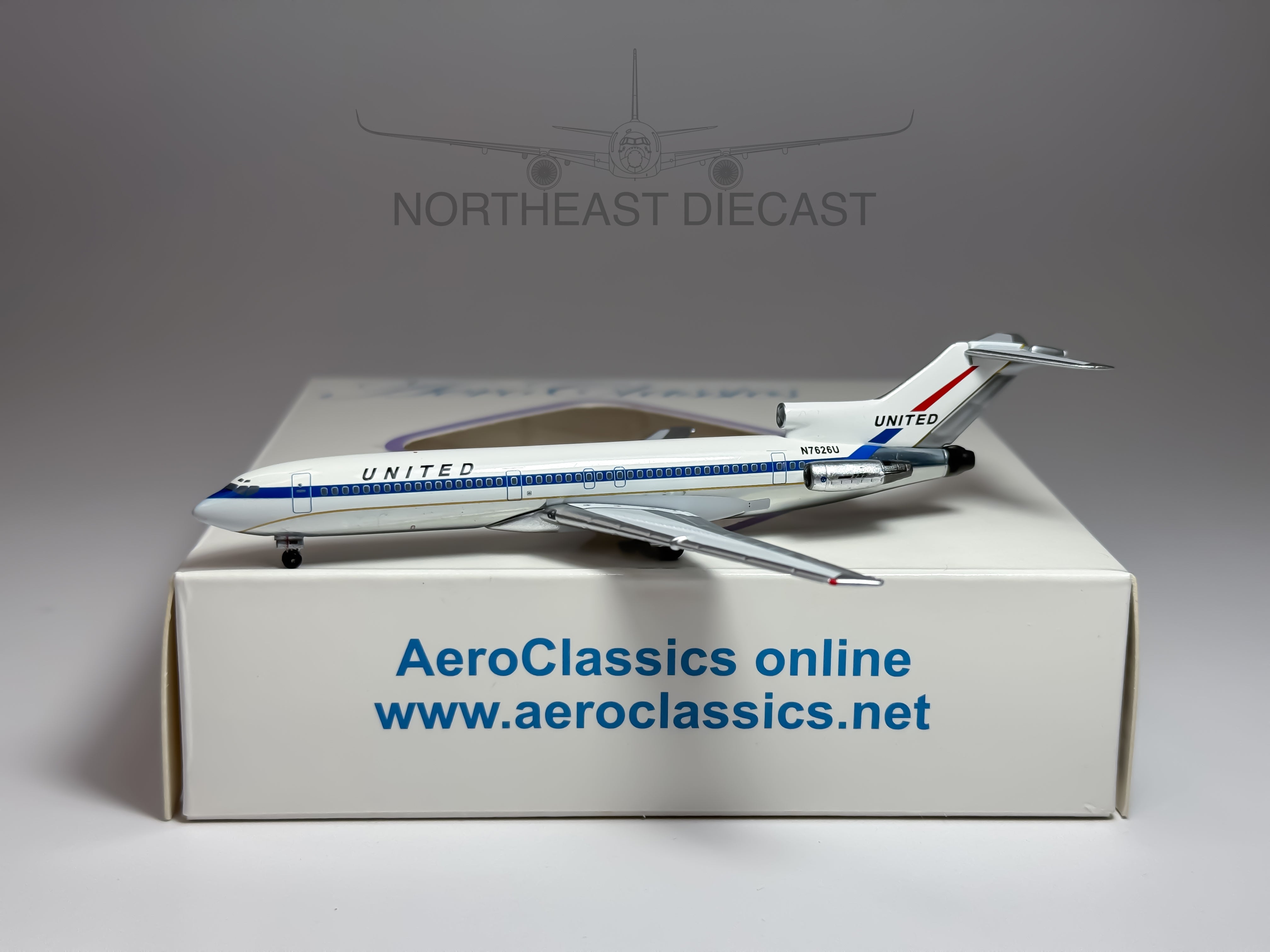 United Airlines Boeing 727-200 1:400 Aeroclassics N7626U (ACN7626U)
