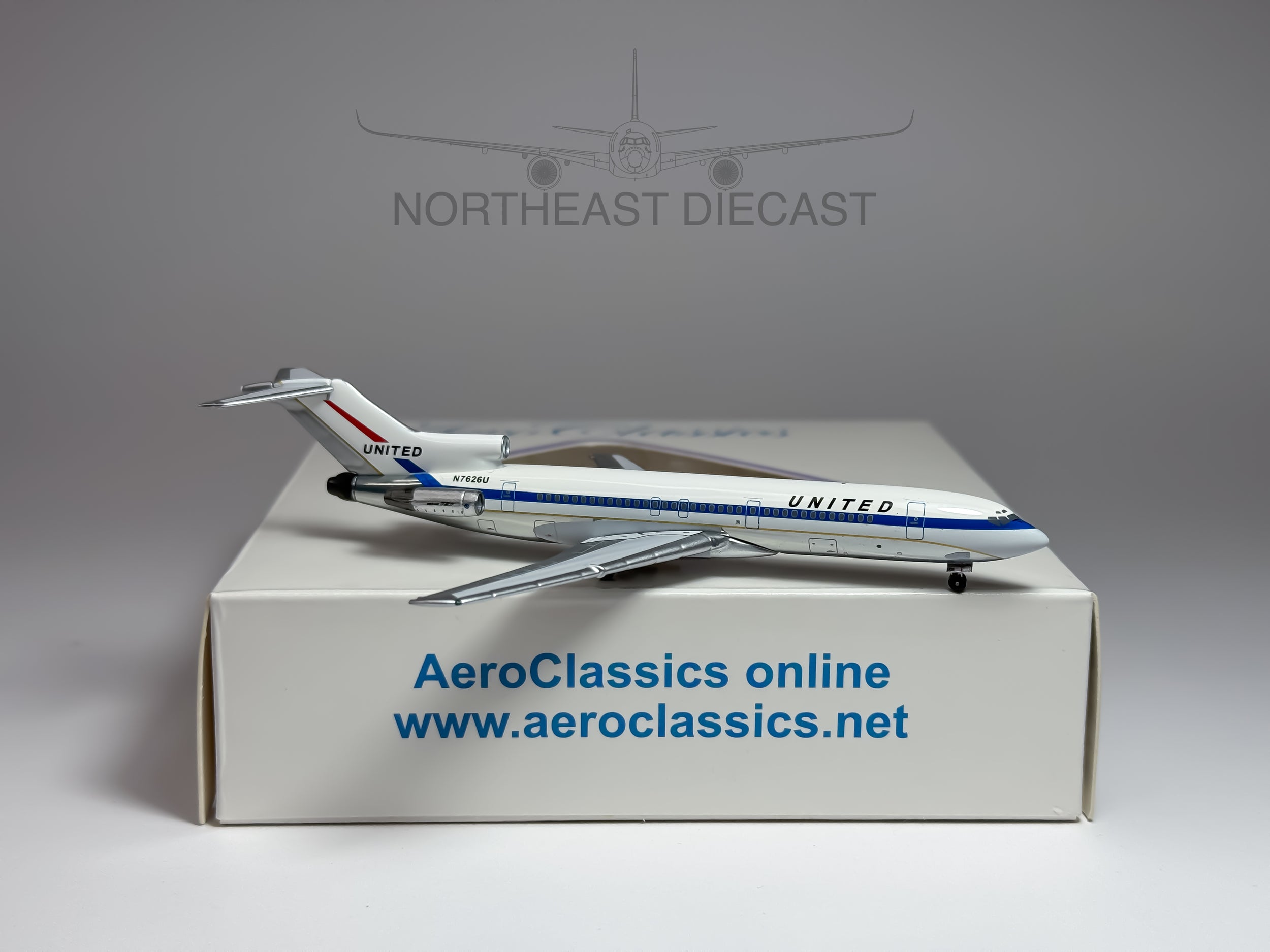 United Airlines Boeing 727-200 1:400 Aeroclassics N7626U (ACN7626U)
