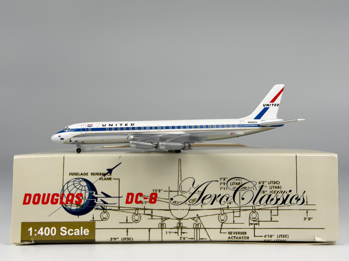 United Airlines Douglas DC-8-20 1:400 Aeroclassics N8002U (ACN8002U)