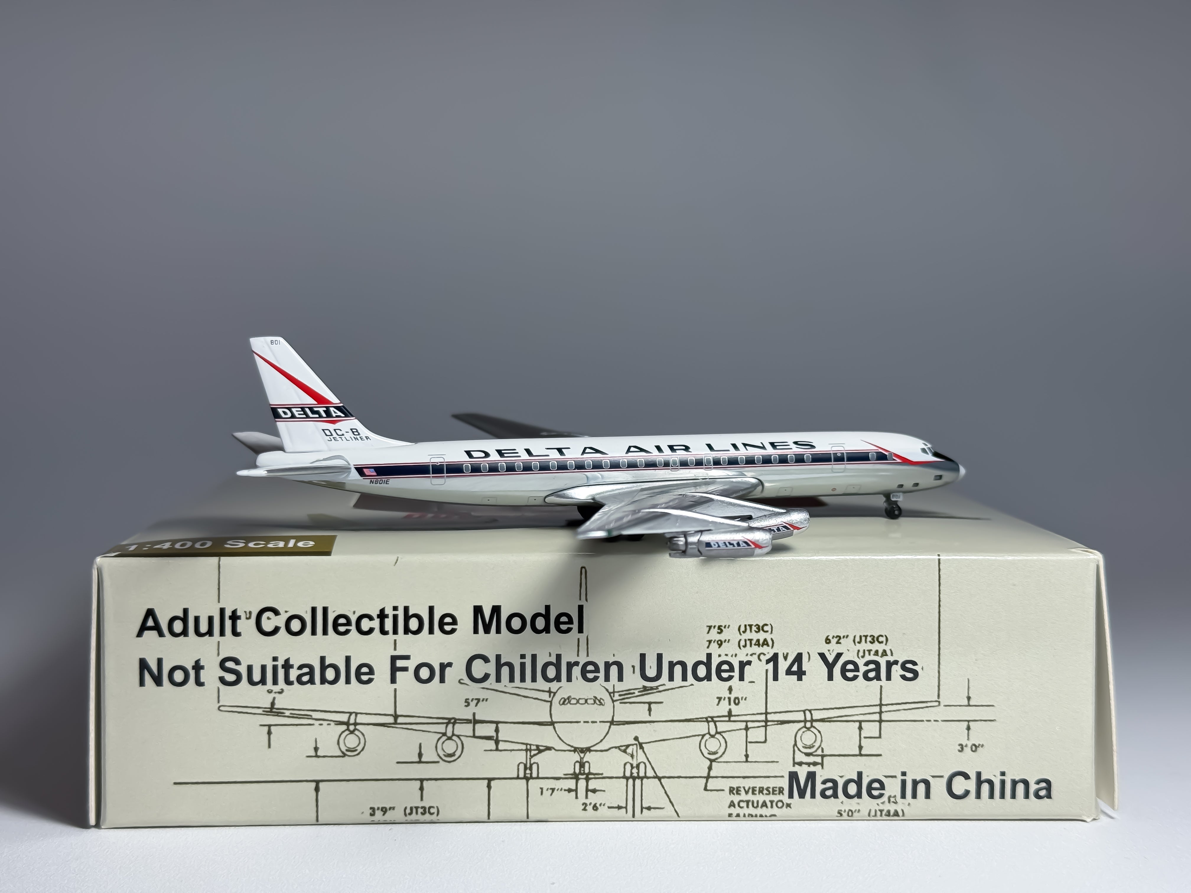 Delta Air Lines Douglas DC-8-10 1:400 Aeroclassics N801E (ACN801E)
