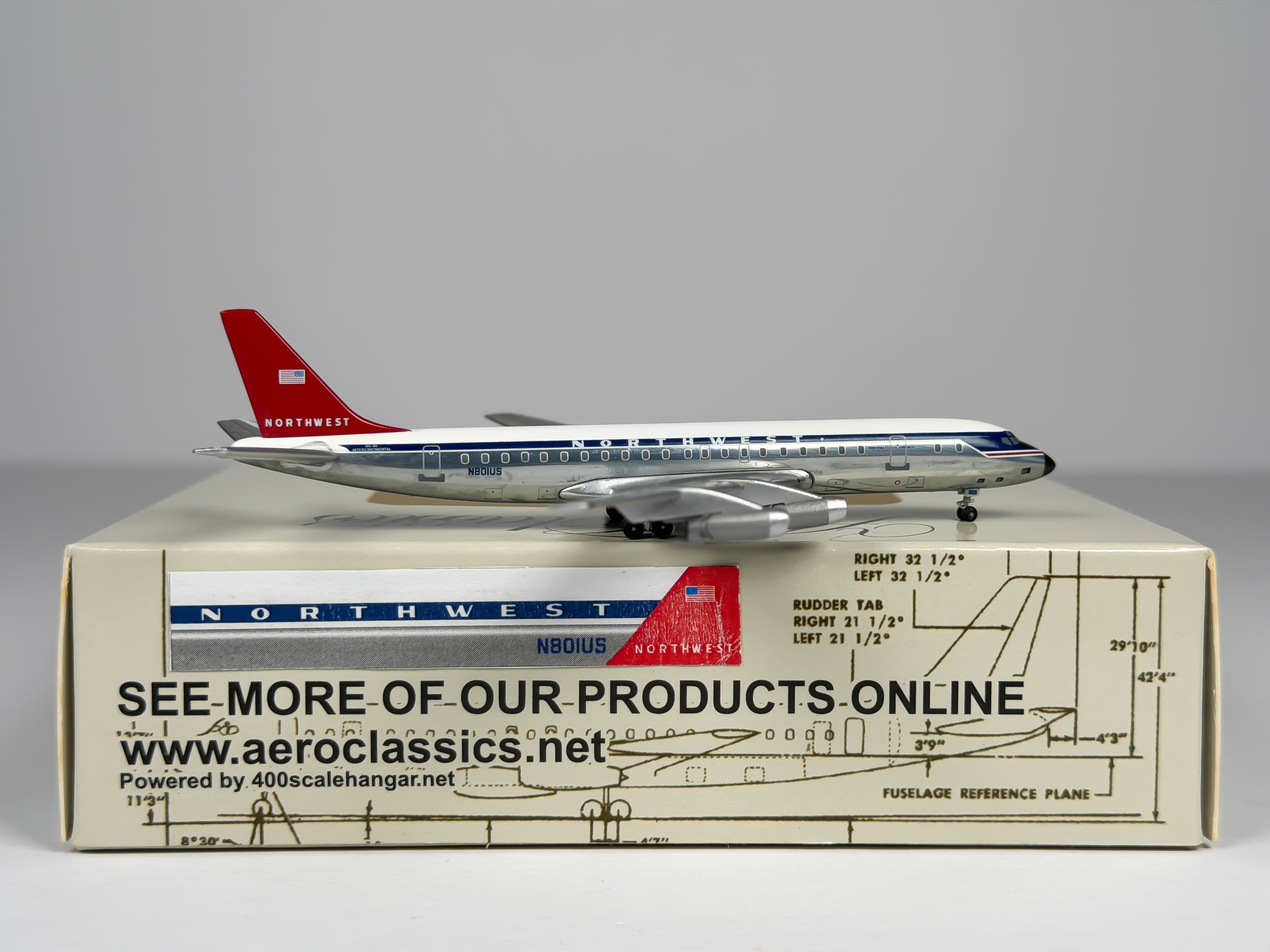 Northwest Airlines Douglas DC-8-30 1:400 Aeroclassics N801US (ACN801US)