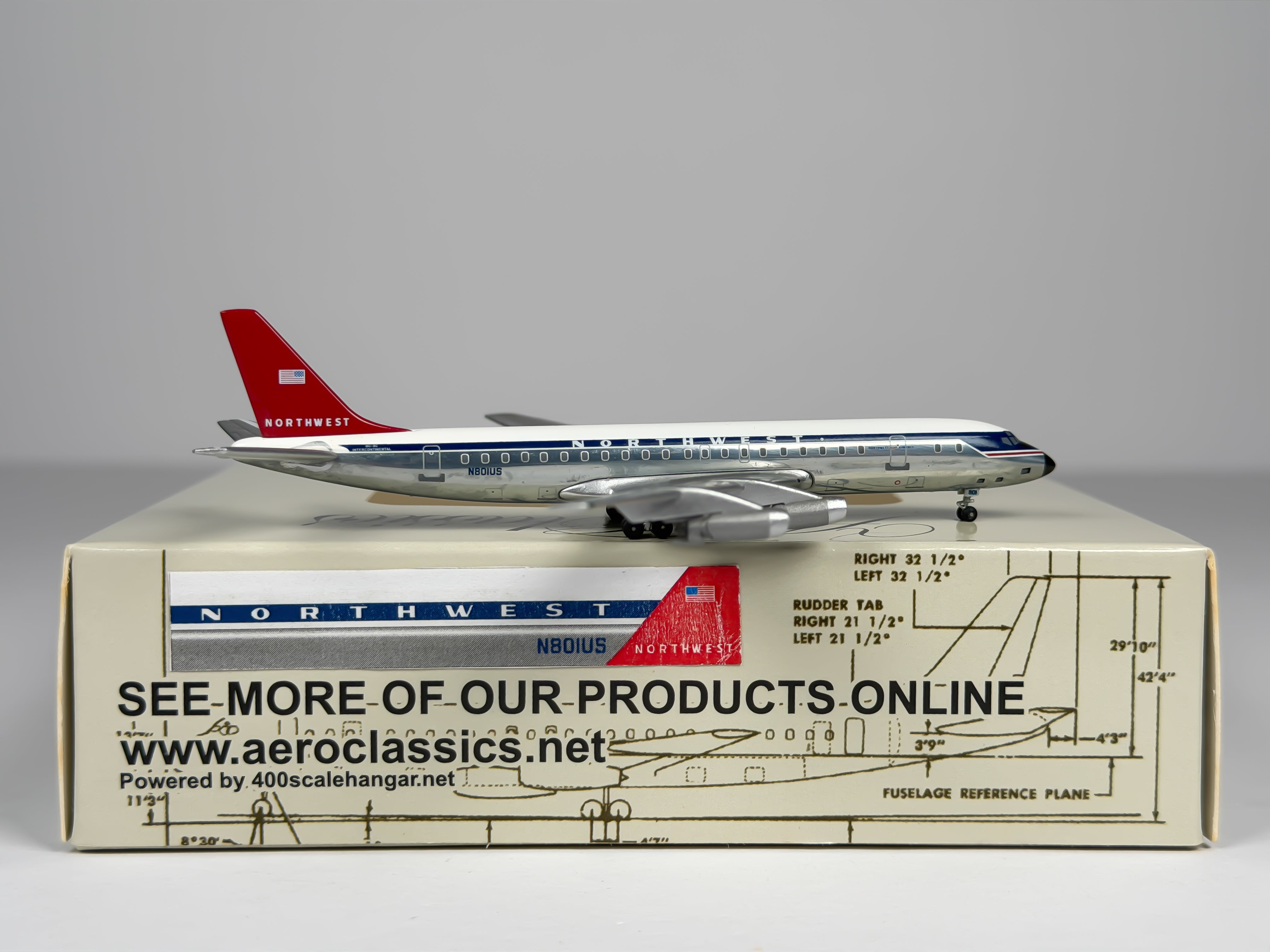 Northwest Airlines Douglas DC-8-30 1:400 Aeroclassics N801US (ACN801US)