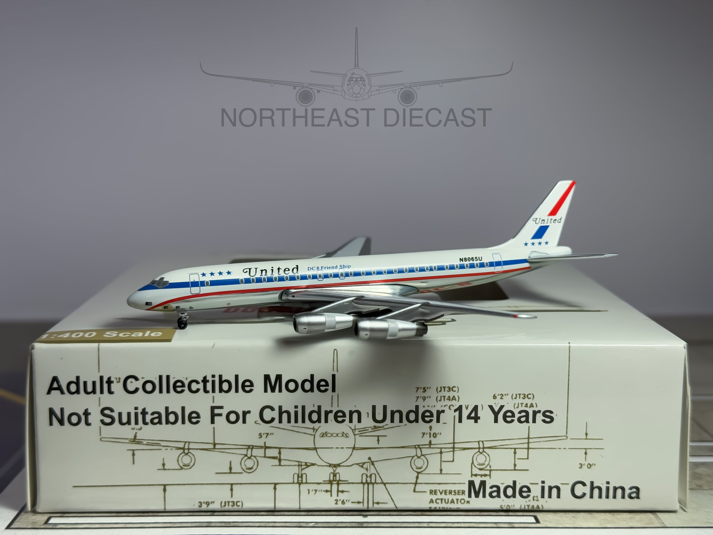 United Airlines Douglas DC-8-50 1:400 Aeroclassics N8065U (ACN8065U)