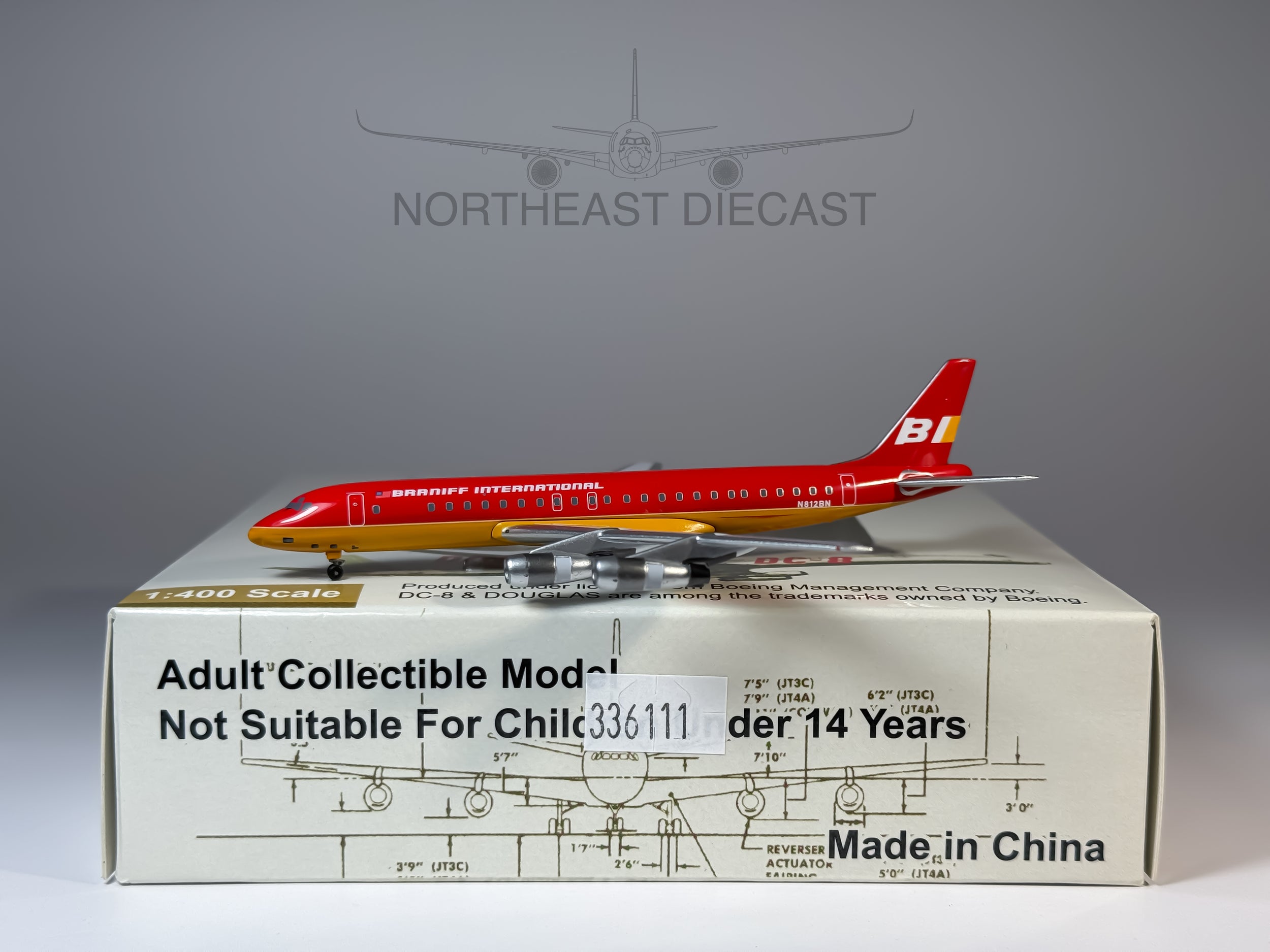 Braniff International Douglas DC-8-50 1:400 Aeroclassics N812BN (ACN812BN)