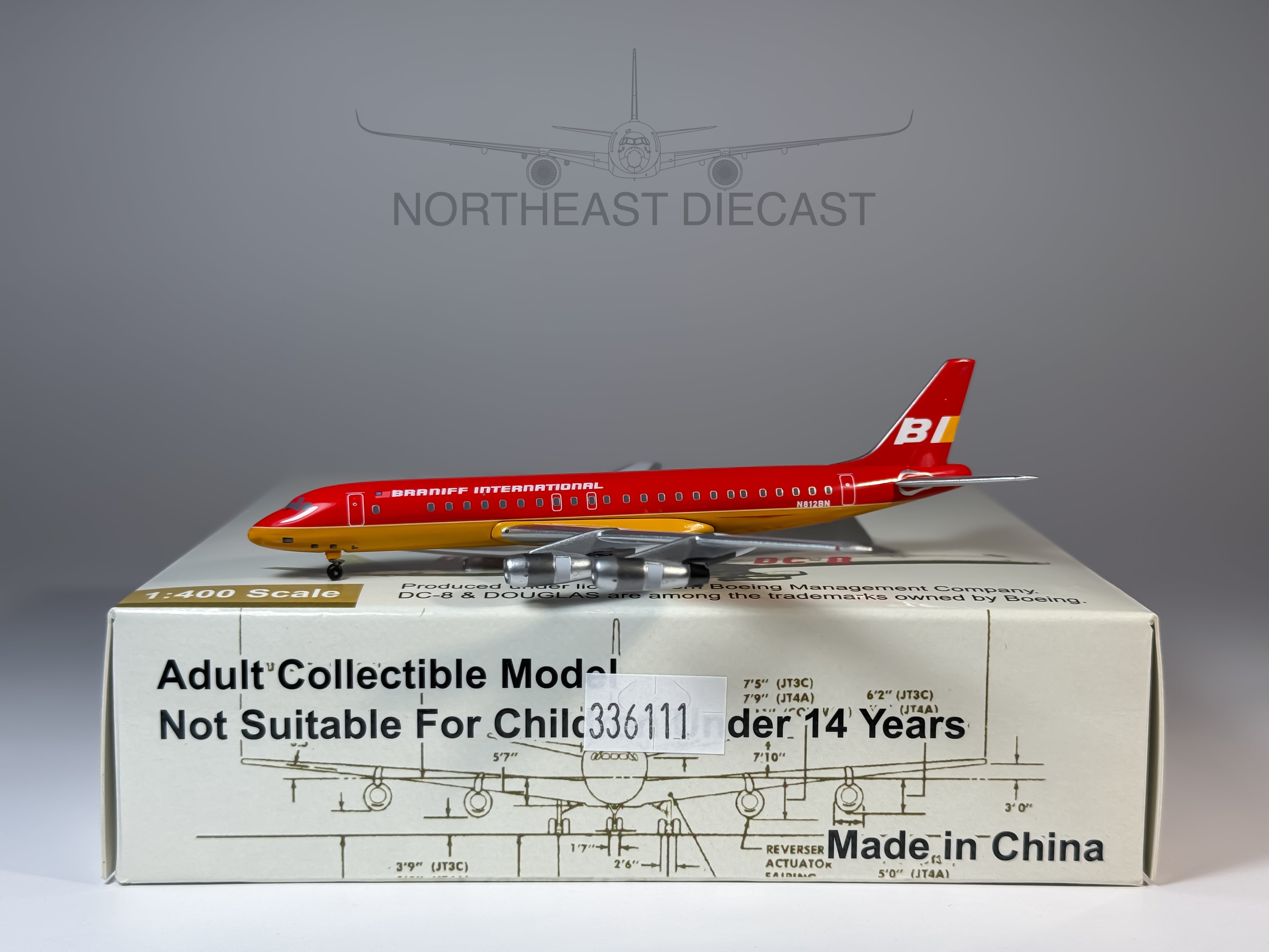 Braniff International Douglas DC-8-50 1:400 Aeroclassics N812BN (ACN812BN)