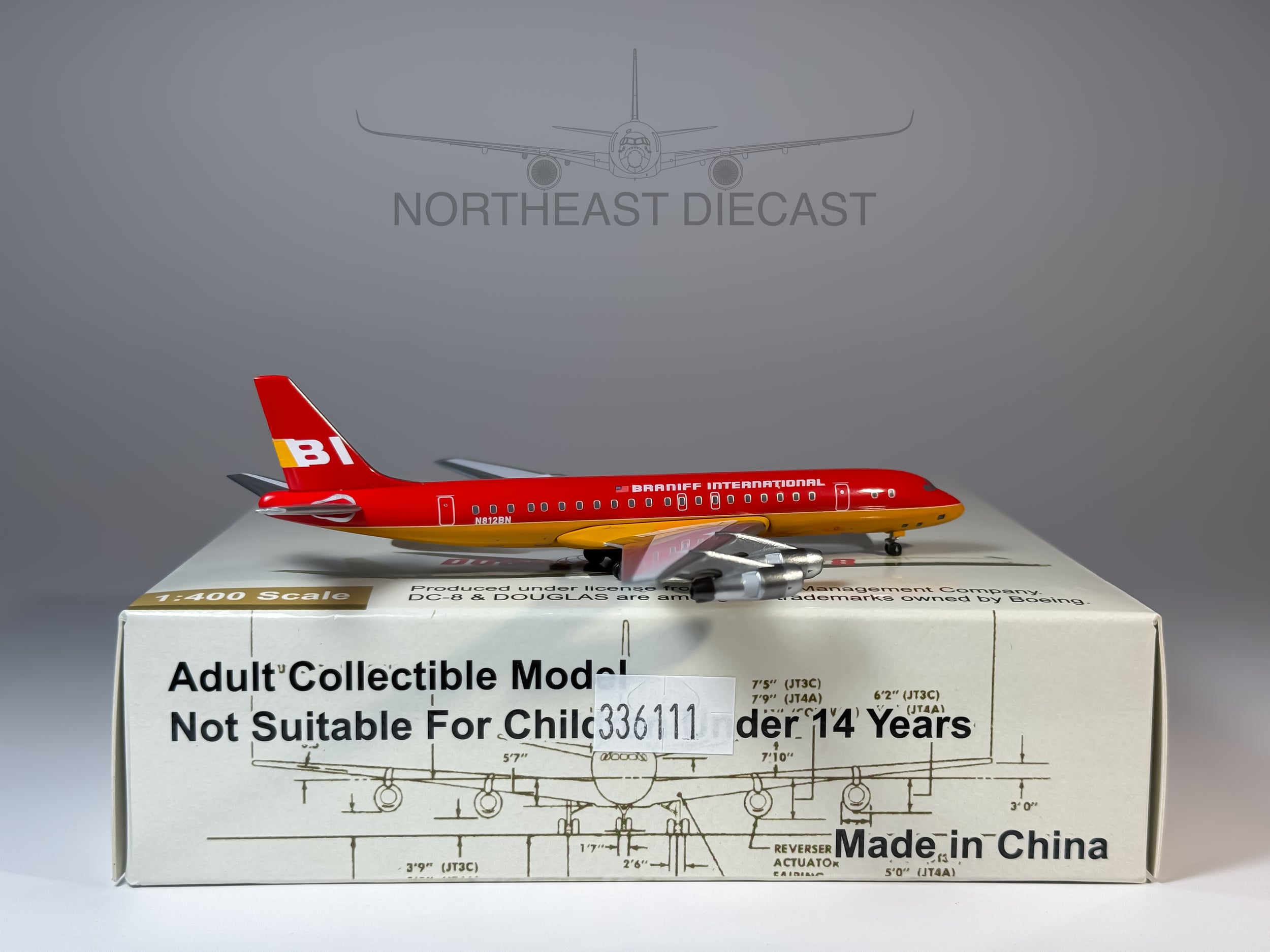 Braniff International Douglas DC-8-50 1:400 Aeroclassics N812BN (ACN812BN)