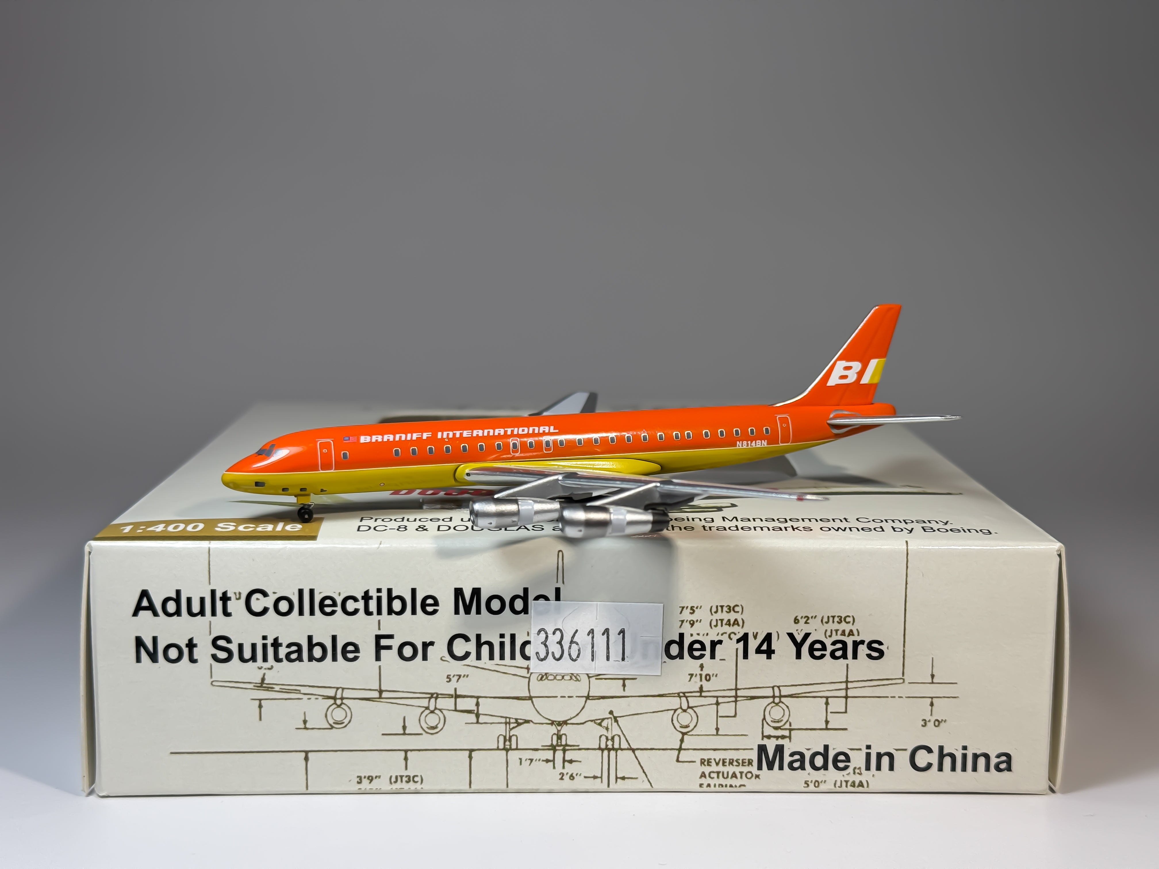 Braniff International Douglas DC-8-50 1:400 Aeroclassics N814BN (ACN814BN)