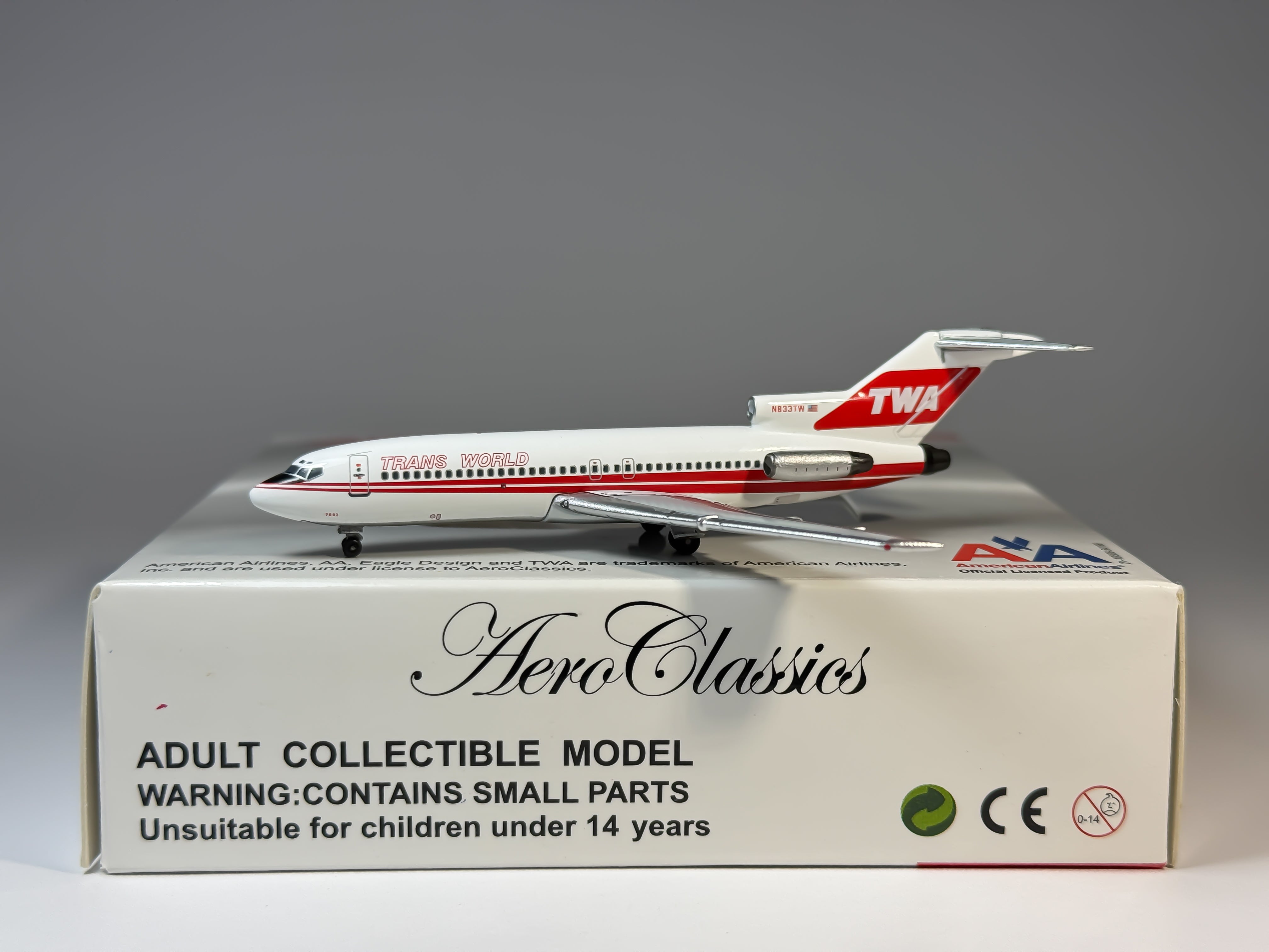 Trans World Airlines (TWA) Boeing 727-100 1:400 Aeroclassics N833TW (ACN833TW)