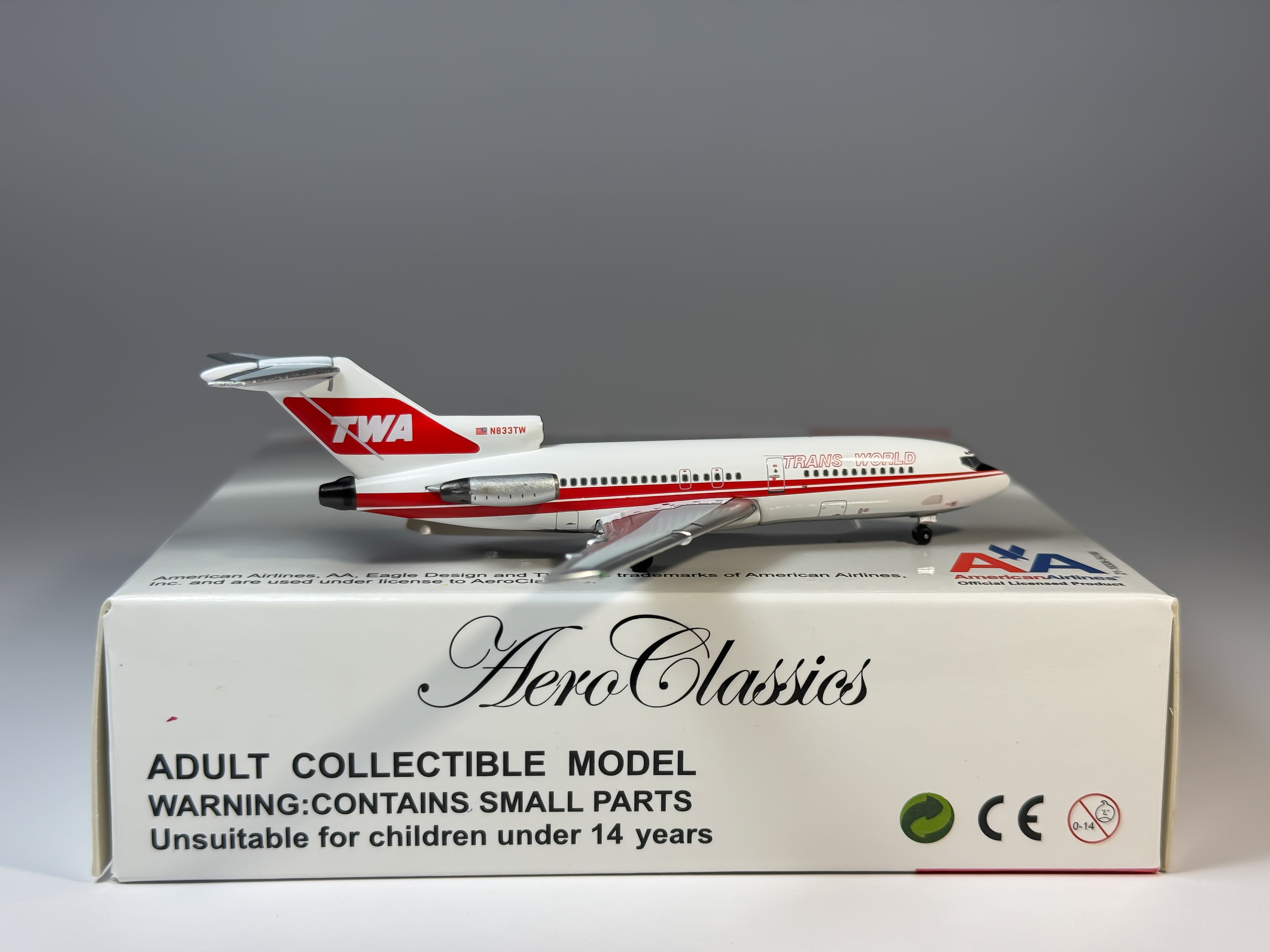 Trans World Airlines (TWA) Boeing 727-100 1:400 Aeroclassics N833TW (ACN833TW)