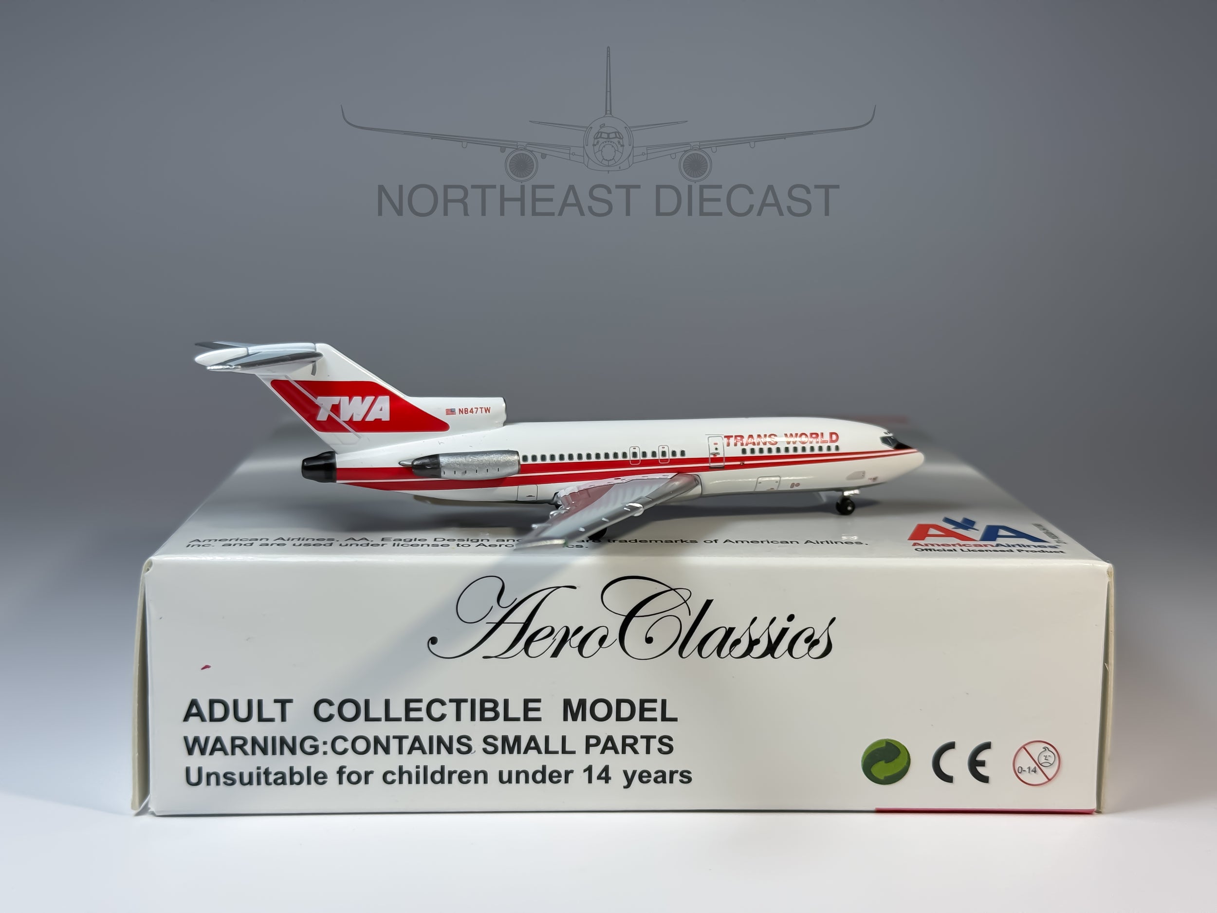Trans World Airlines (TWA) Boeing 727-100 1:400 Aeroclassics N847TW (ACN847TW)