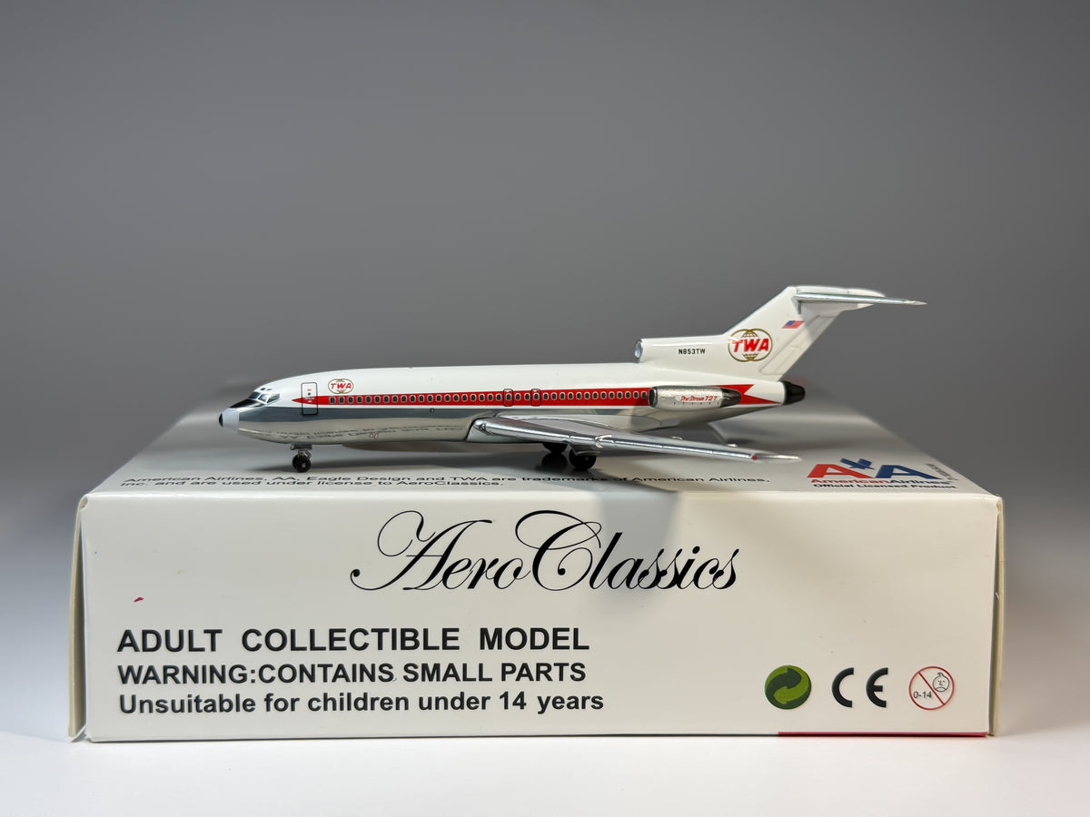 TWA Trans World Airlines Boeing 727-100 1:400 Aeroclassics N853TW (ACN853TW)