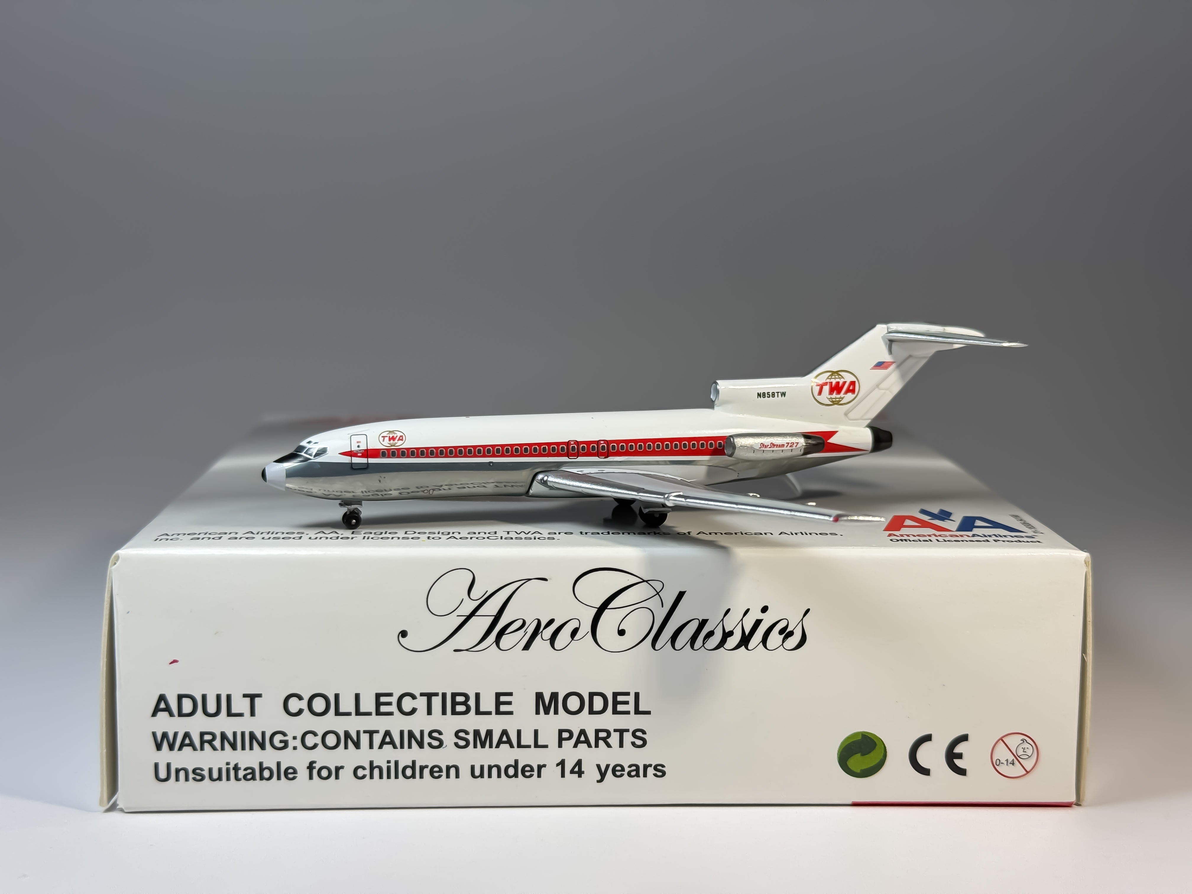 Trans World Airlines (TWA) Boeing 727-100 1:400 Aeroclassics N858TW (ACN858TW)
