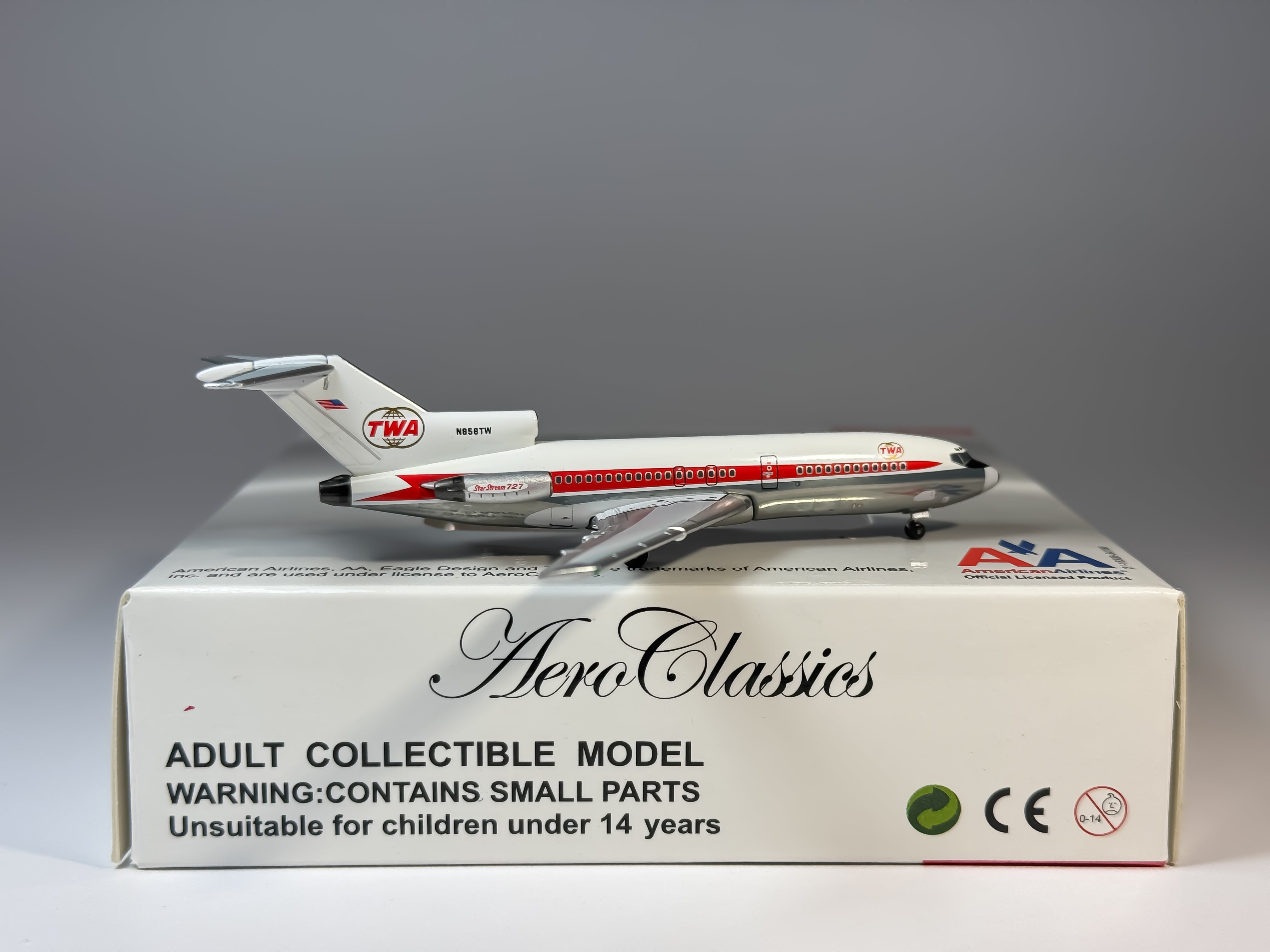 Trans World Airlines (TWA) Boeing 727-100 1:400 Aeroclassics N858TW (ACN858TW)