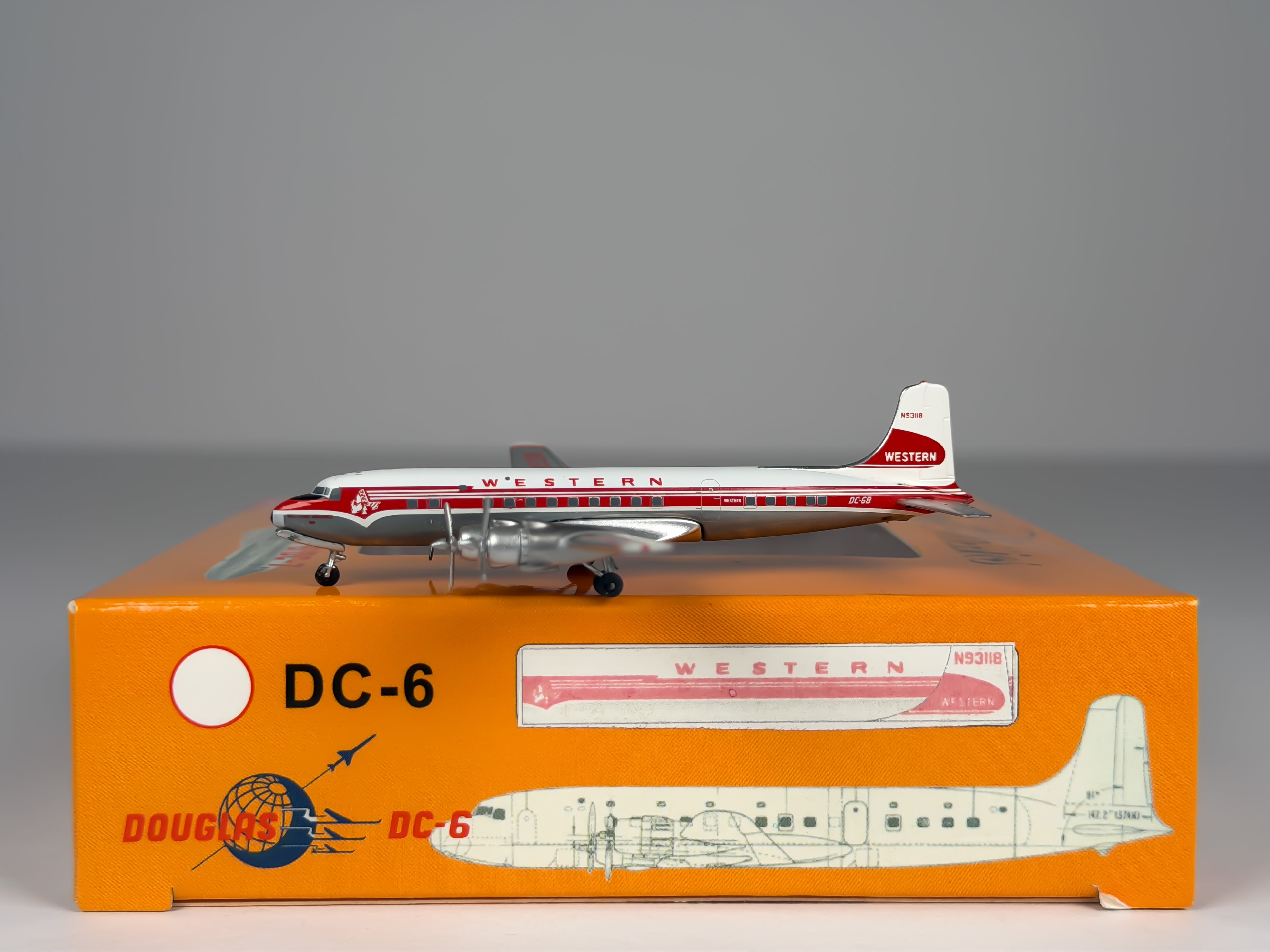 Western Airlines Douglas DC-6 1:400 Aeroclassics N93118 (ACN93118)