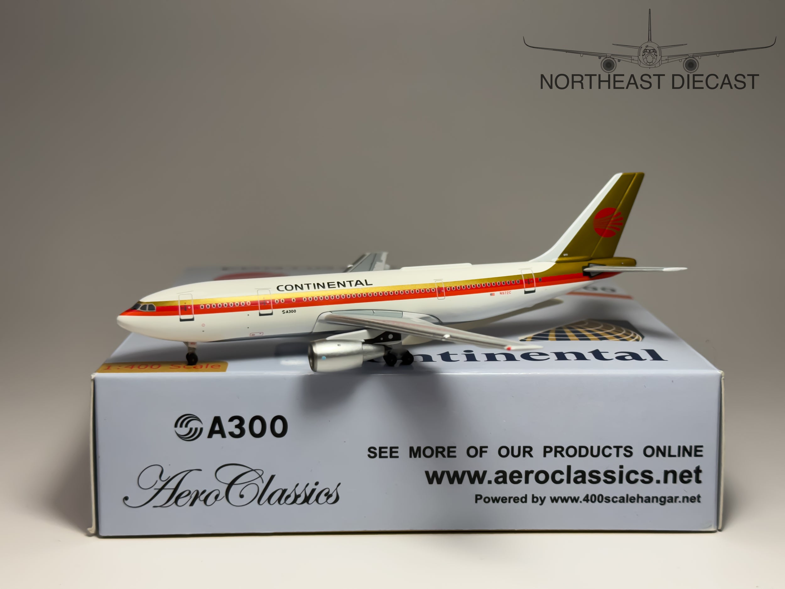 Continental Airlines Airbus A300 1:400 Aeroclassics N972C (ACN972C)