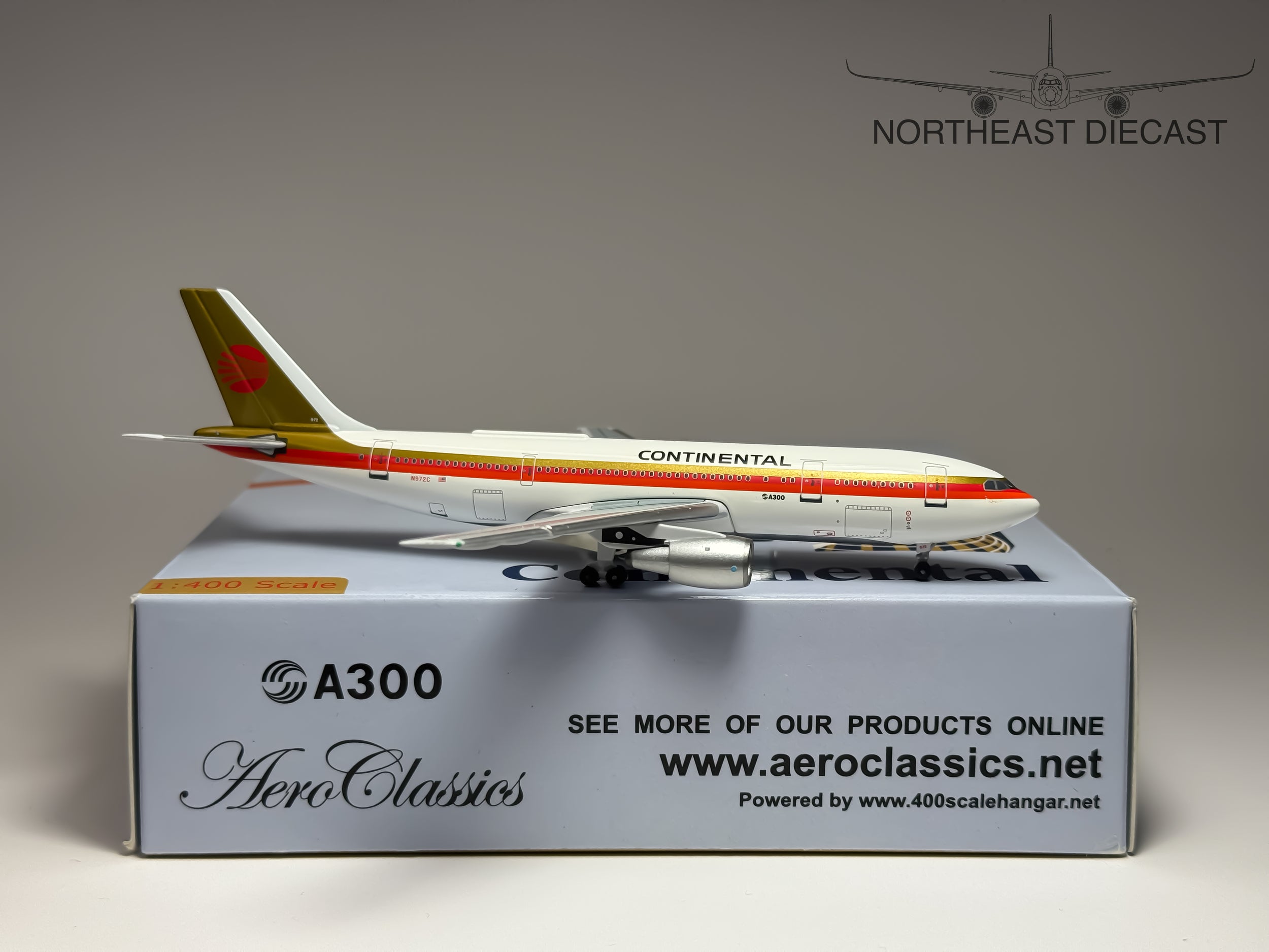 Continental Airlines Airbus A300 1:400 Aeroclassics N972C (ACN972C)