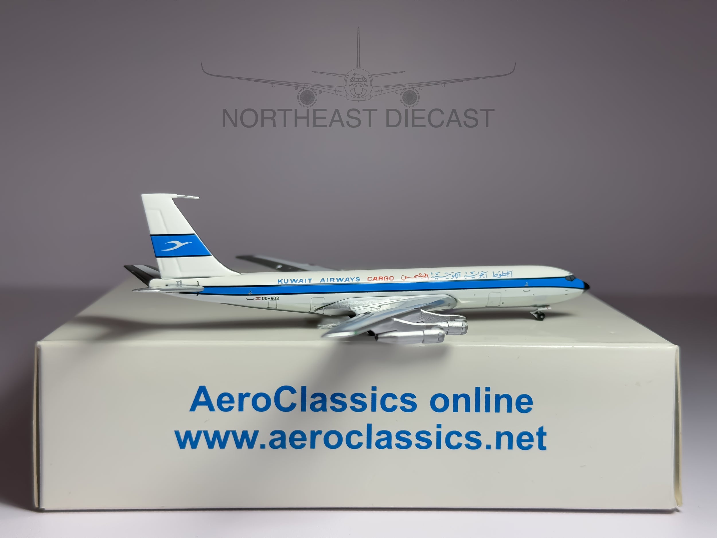 Kuwait Airways Boeing 707-300F 1:400 Aeroclassics OD-AGS (ACODAGS)