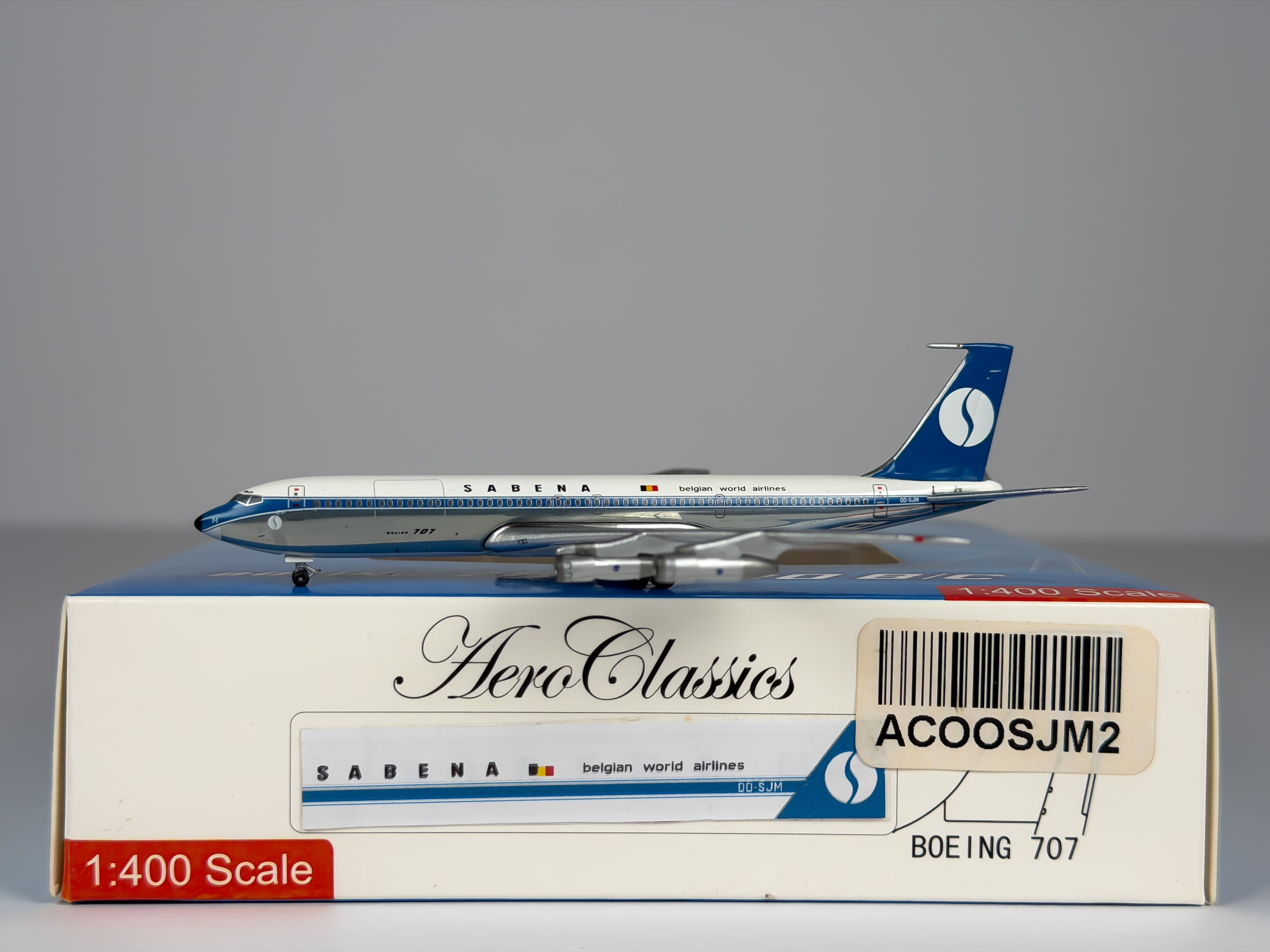 Sabena Boeing 707-300 1:400 Aeroclassics OO-SJN (ACOOSJN)