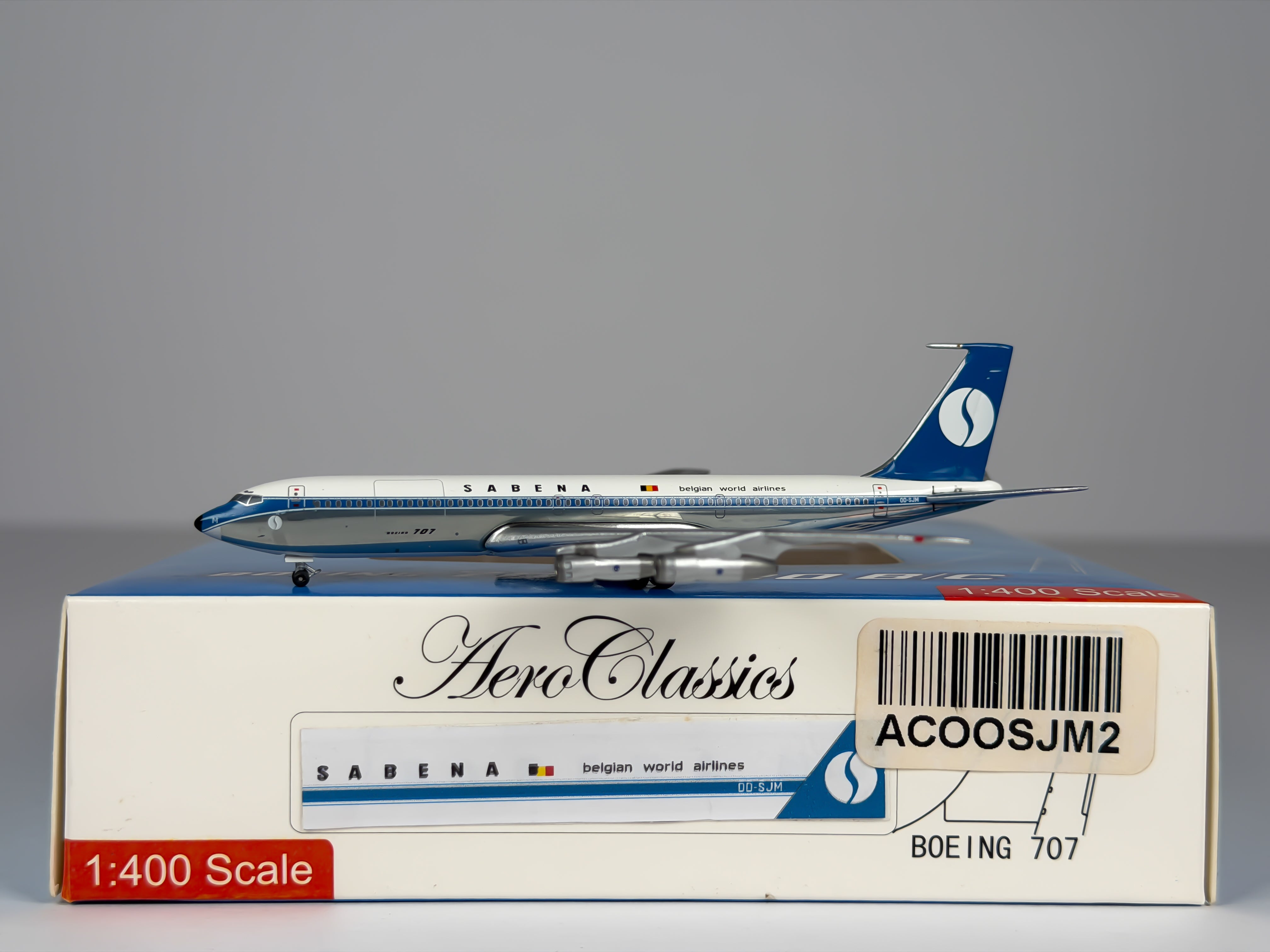 Sabena Boeing 707-300 1:400 Aeroclassics OO-SJN (ACOOSJN)