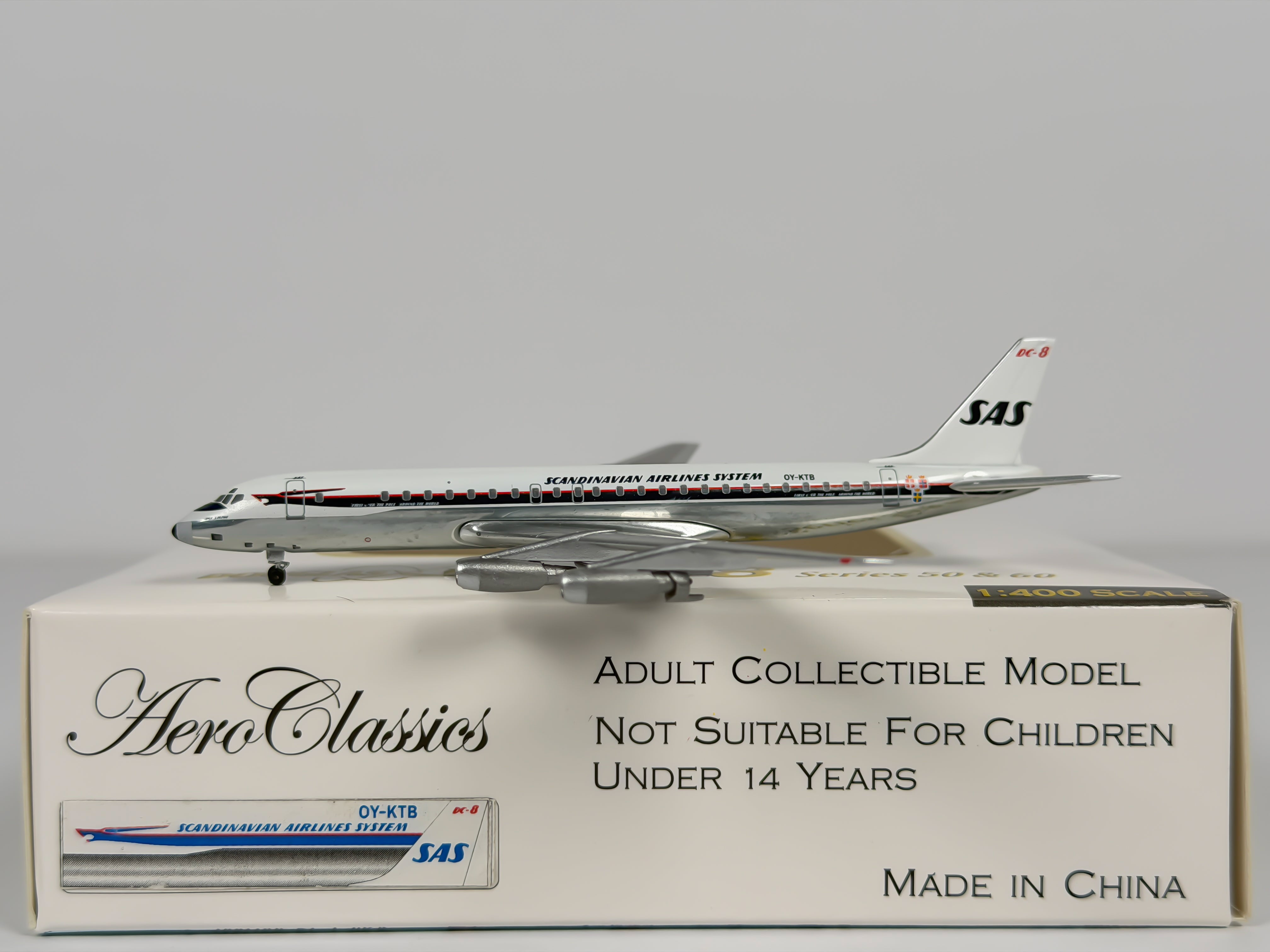 Scandinavian Airlines (SAS) Douglas DC-8-50 1:400 Aeroclassics OY-KTB (ACOYKTB)