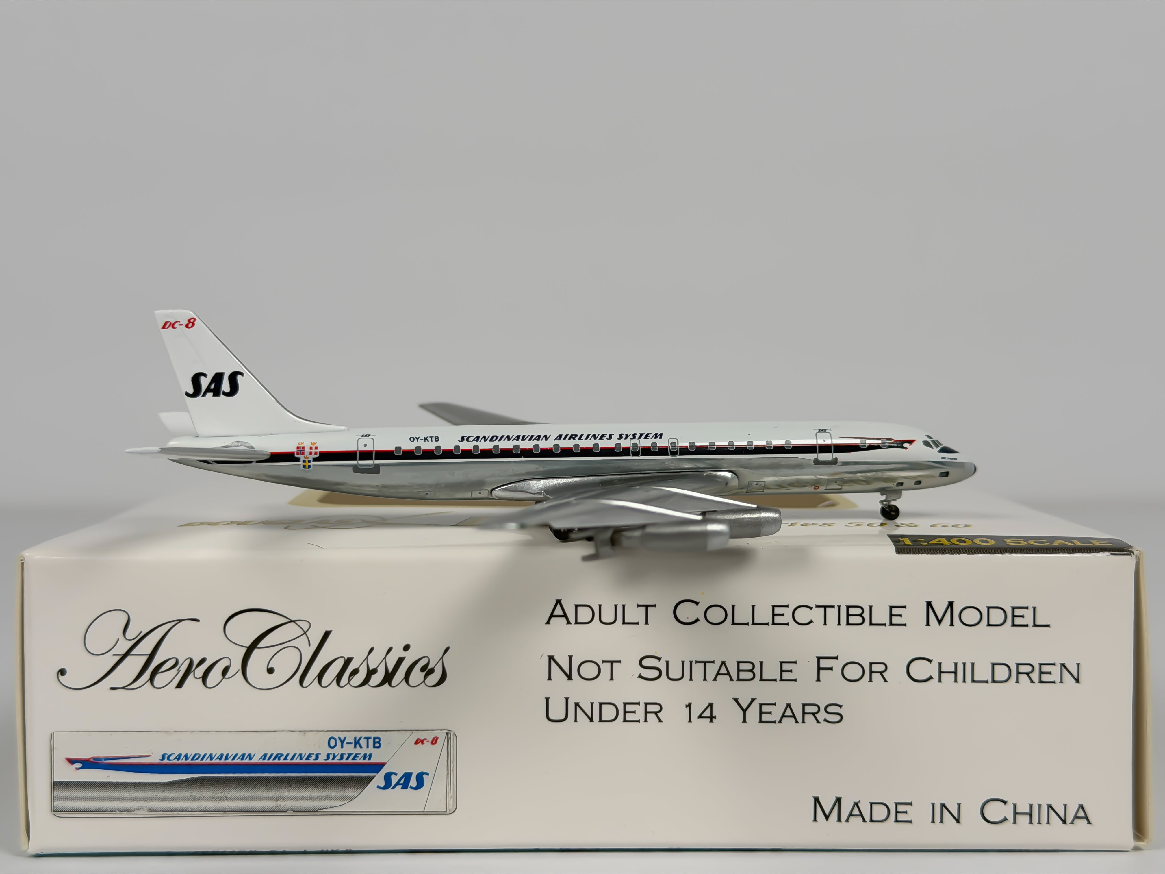 Scandinavian Airlines (SAS) Douglas DC-8-50 1:400 Aeroclassics OY-KTB (ACOYKTB)