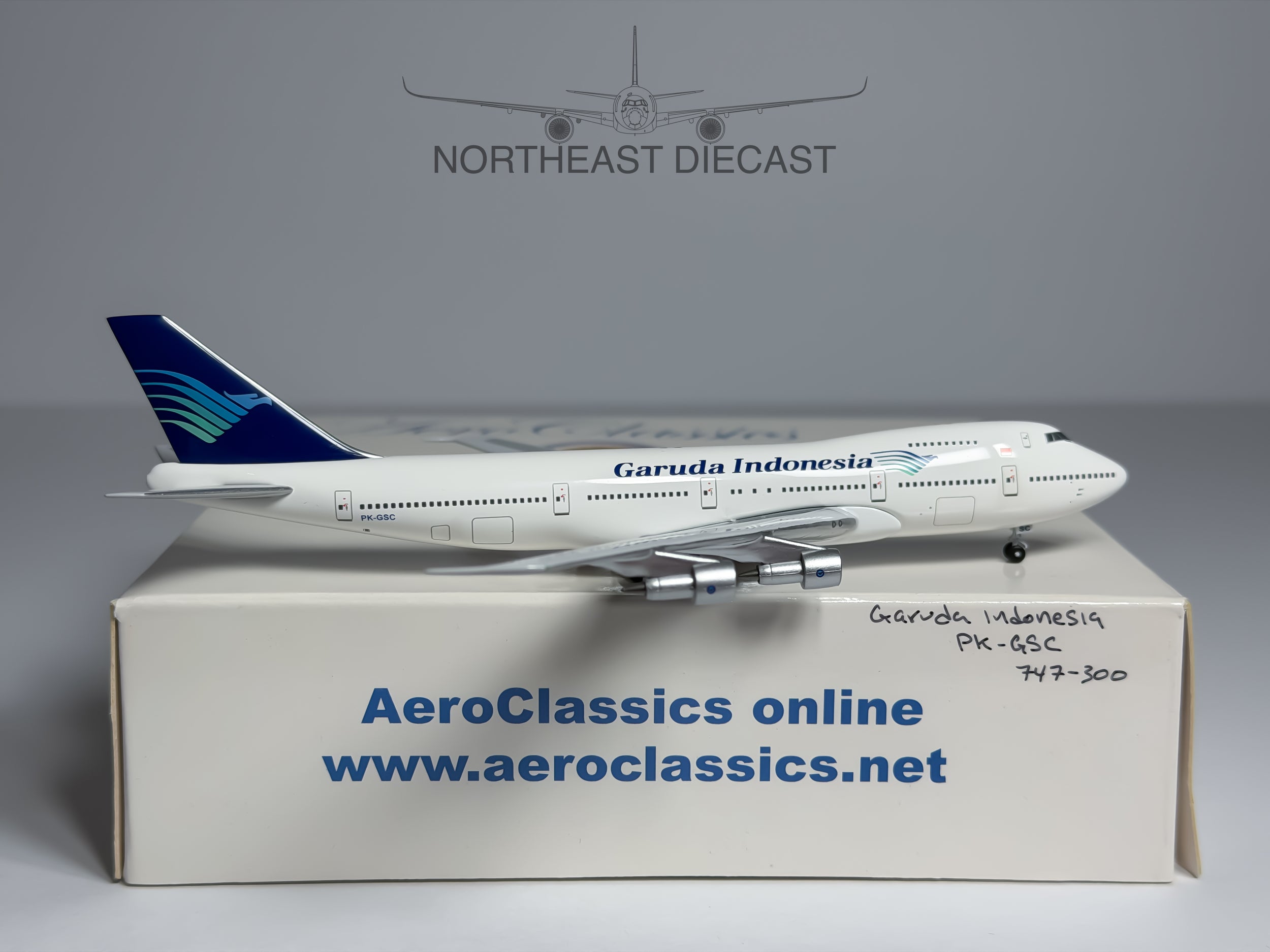 Garuda Indonesia Boeing 747-200 1:400 Aeroclassics PK-GSC (ACPKGSC)