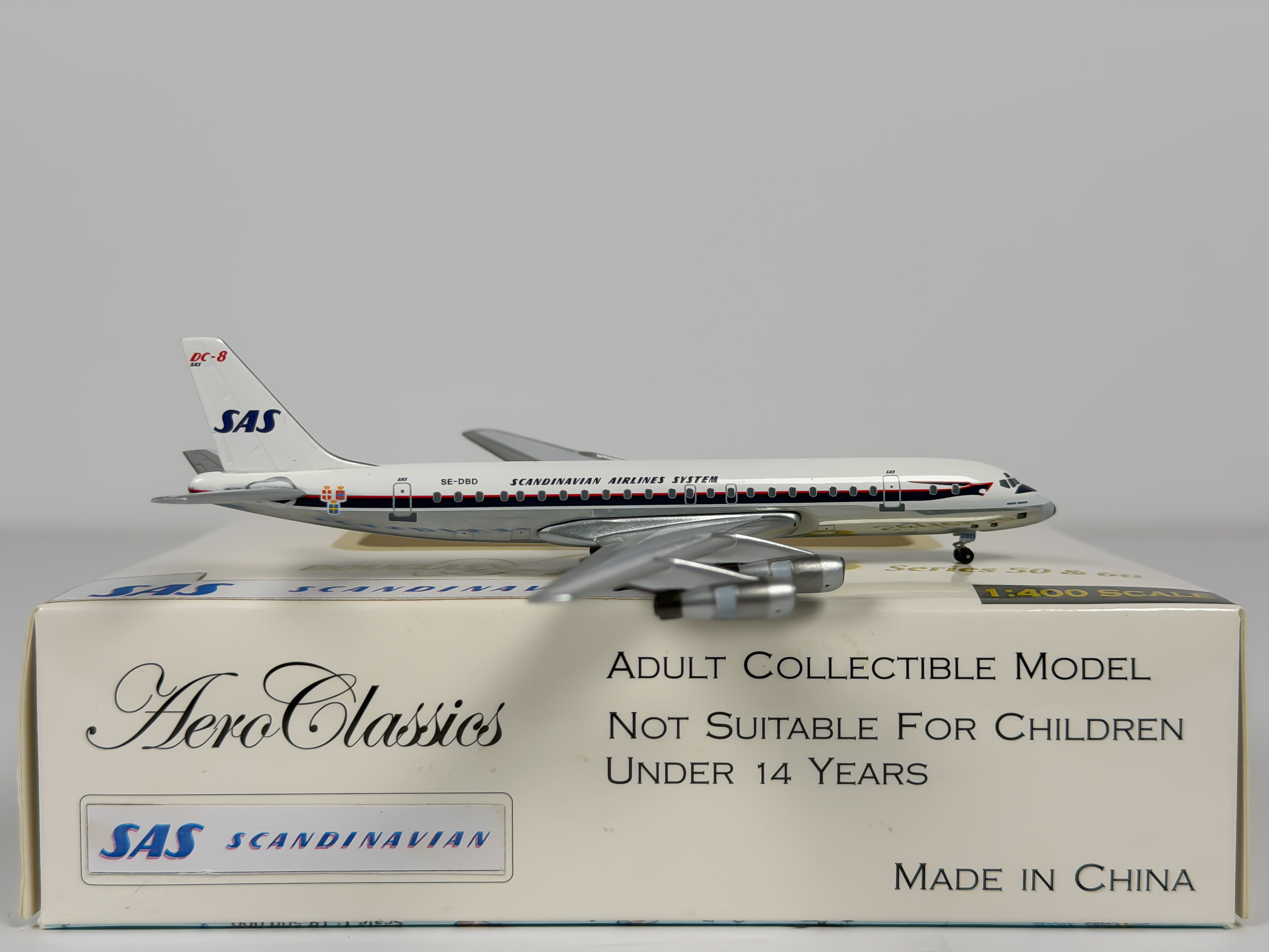 Scandinavian Airlines (SAS) Douglas DC-8-50 1:400 Aeroclassics SE-DBD (ACSEDBD)
