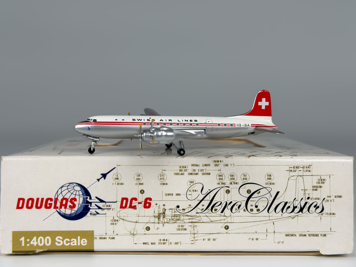 Swissair Douglas DC-6 1:400 Aeroclassics HB-IBA (ACSWR076A)