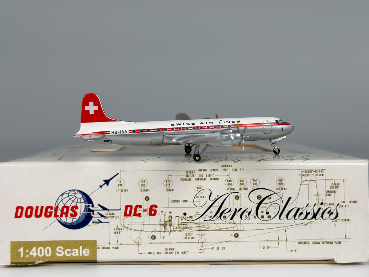 Swissair Douglas DC-6 1:400 Aeroclassics HB-IBA (ACSWR076A)