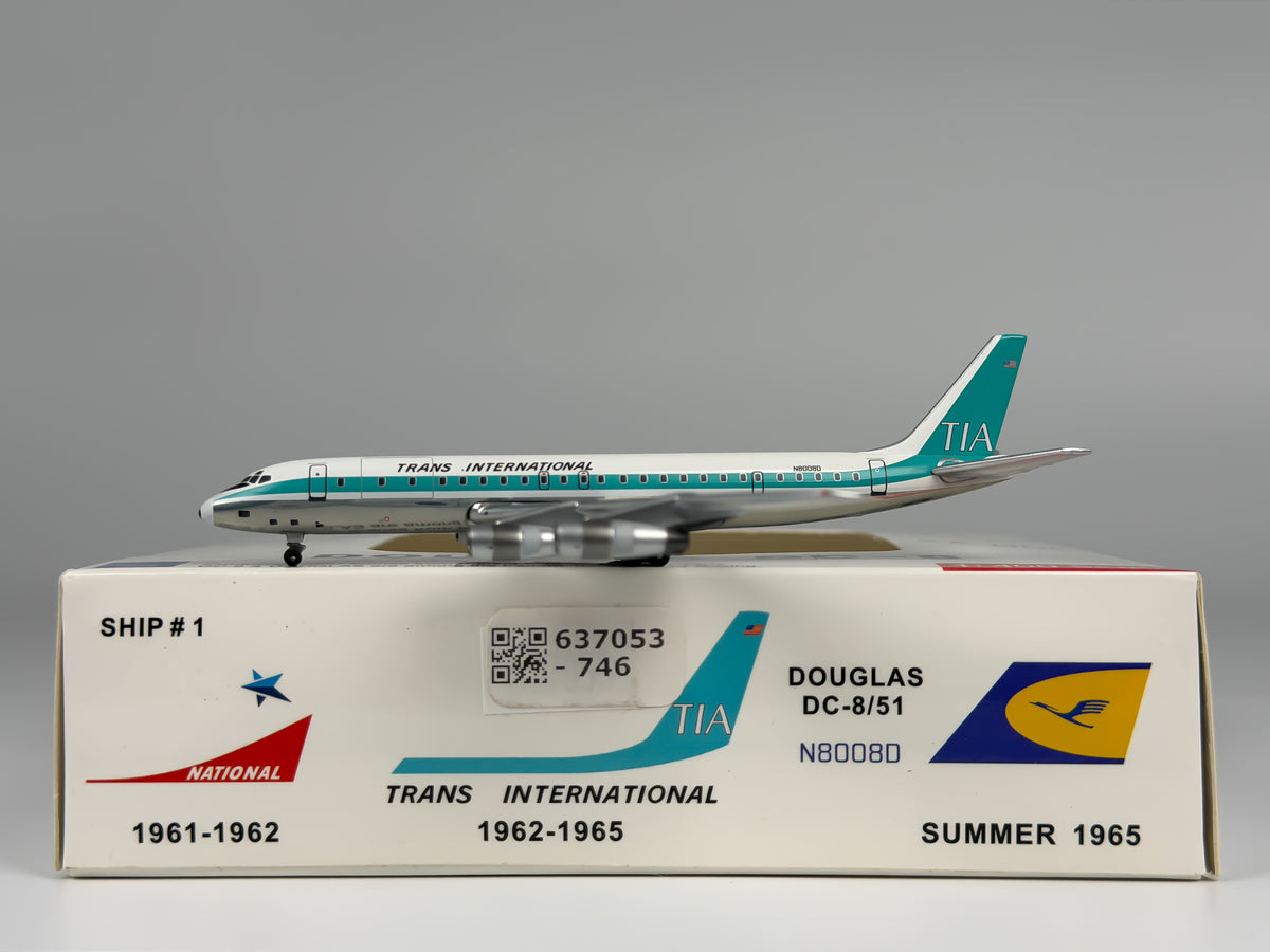 Trans International Airlines Douglas DC-8-50 1:400 Aeroclassics N8008D (ACTIA0908)