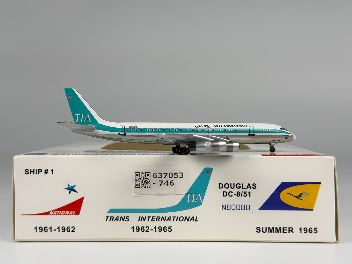 Trans International Airlines Douglas DC-8-50 1:400 Aeroclassics N8008D (ACTIA0908)