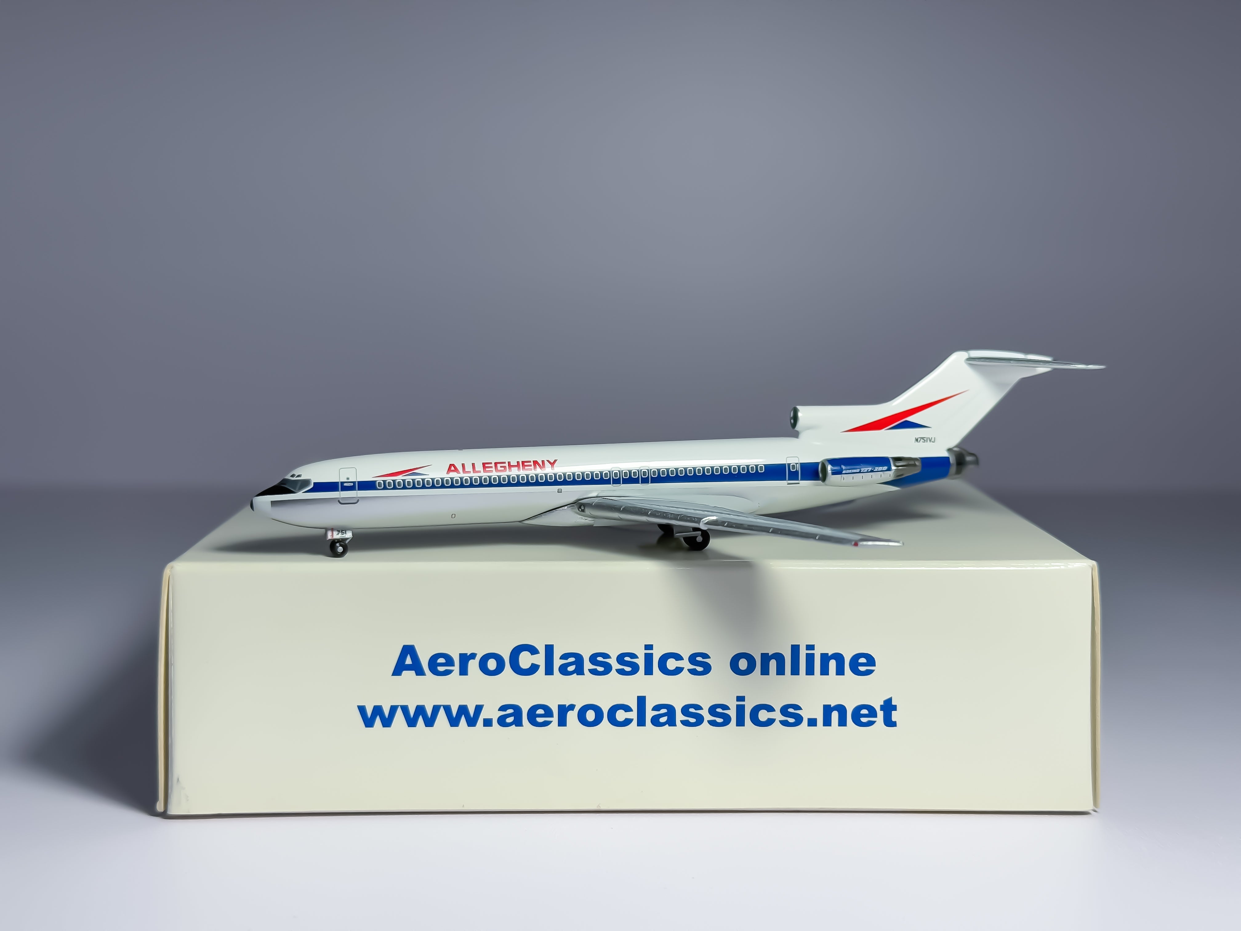 Allegheny Airlines Boeing 727-200 1:400 Aeroclassics N751VJ (ACUSA026)