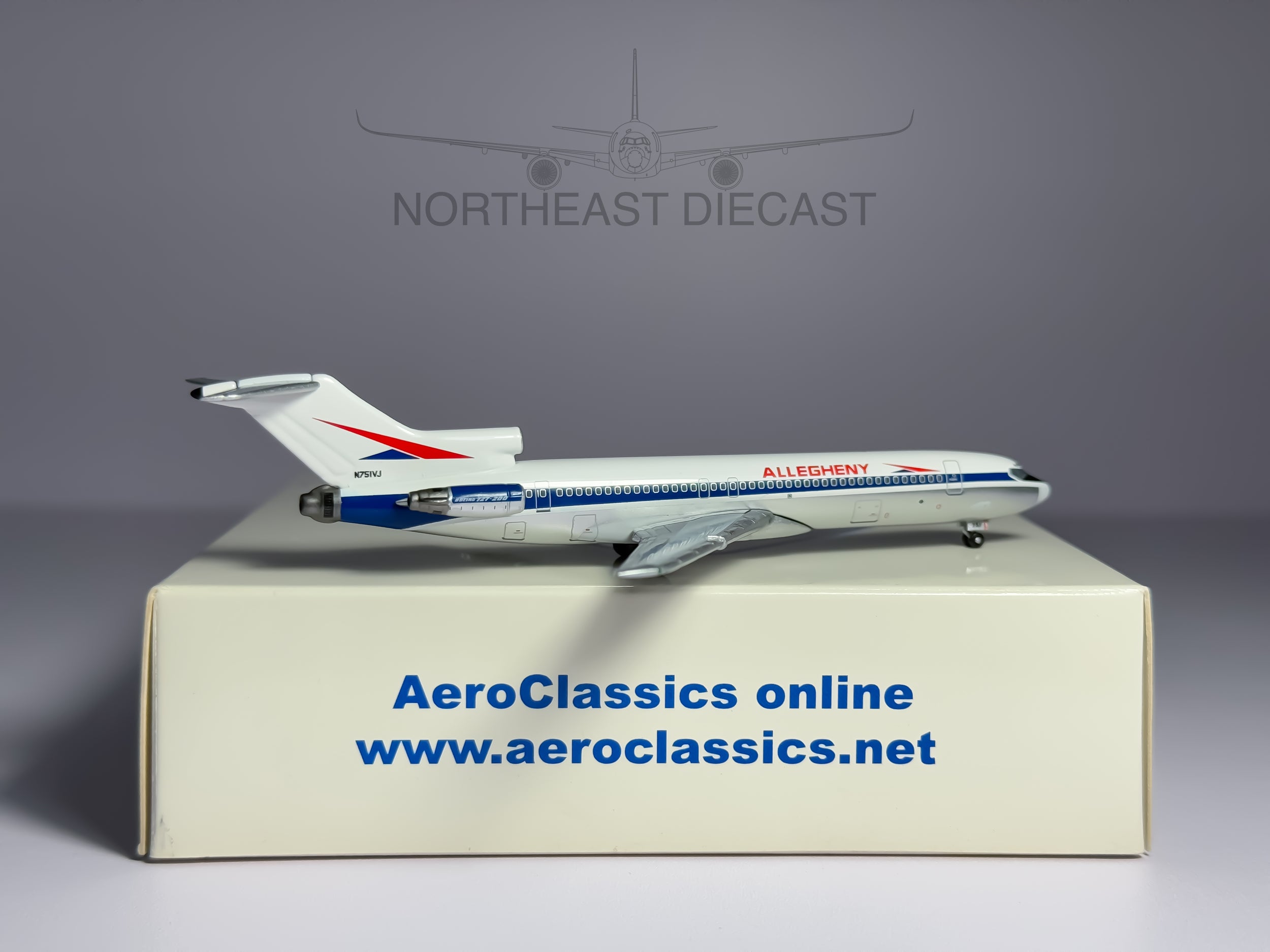 Allegheny Airlines Boeing 727-200 1:400 Aeroclassics N751VJ (ACUSA026)